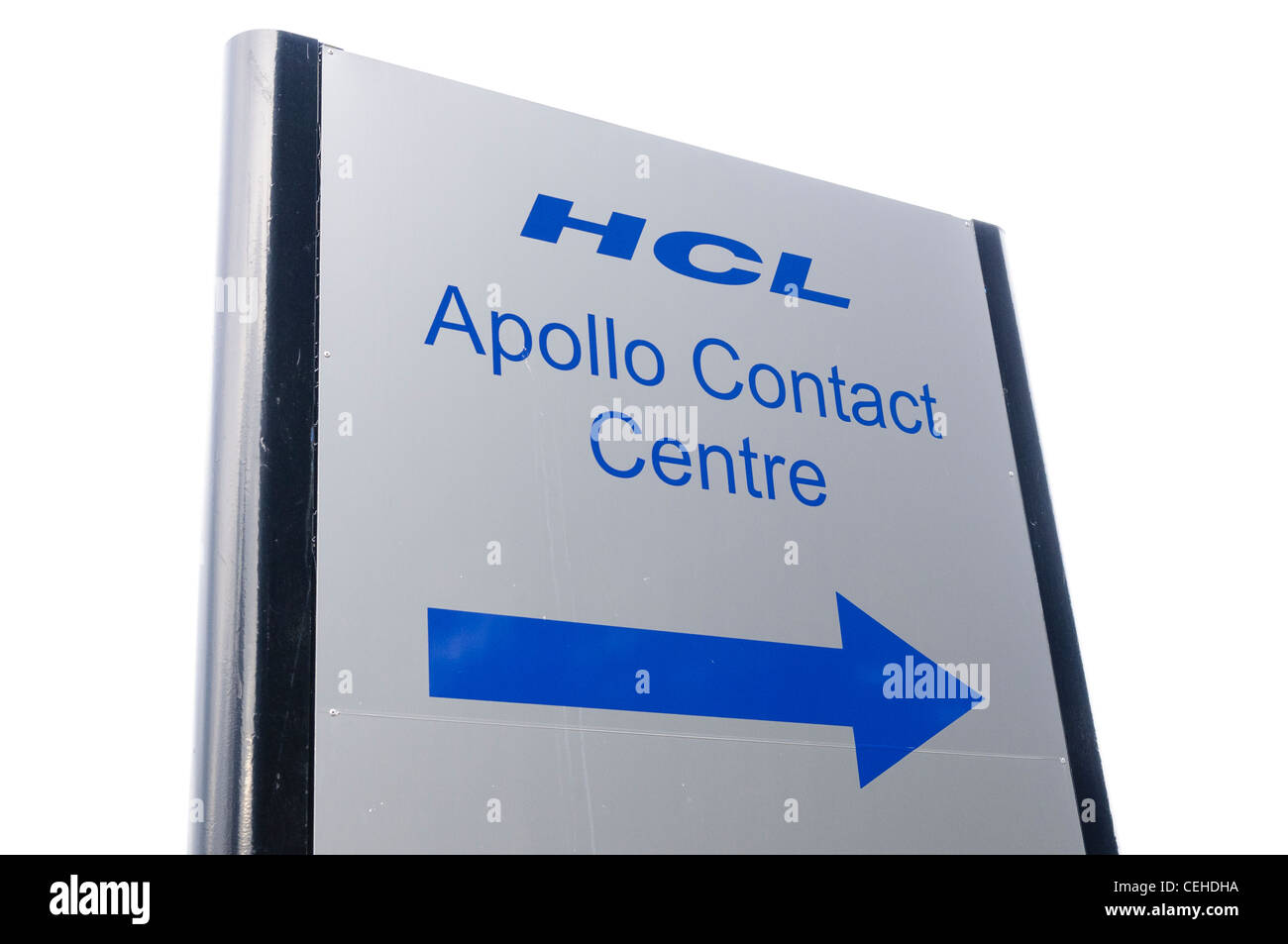 Signe pour HCL Apollo Centre de contact, où près de 400 emplois sont menacés Banque D'Images