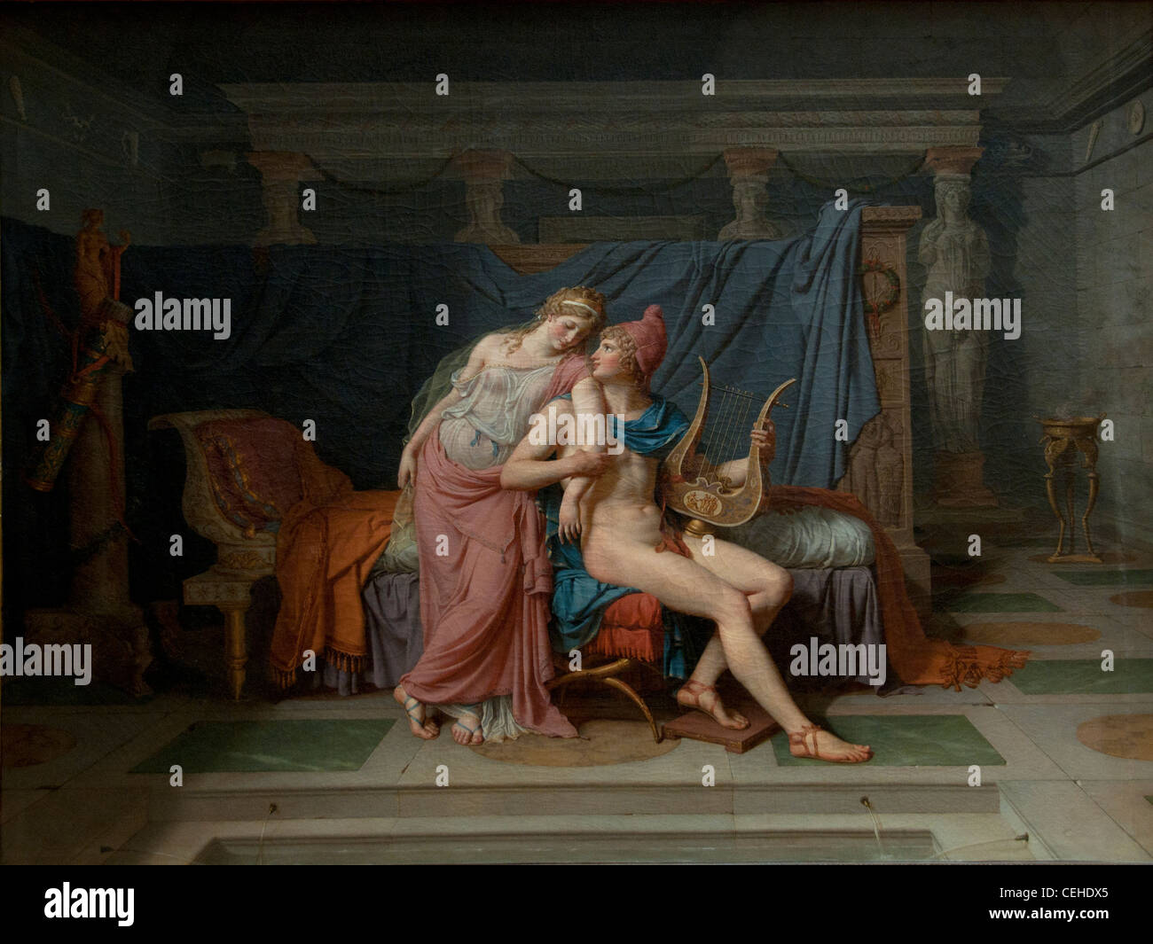 L'amour de Paris et Hélène 1788 Louis David grec Grèce Sparte Troy Trojan par Louis David Jacques-Louis David 1748 – 1825 France Français Banque D'Images