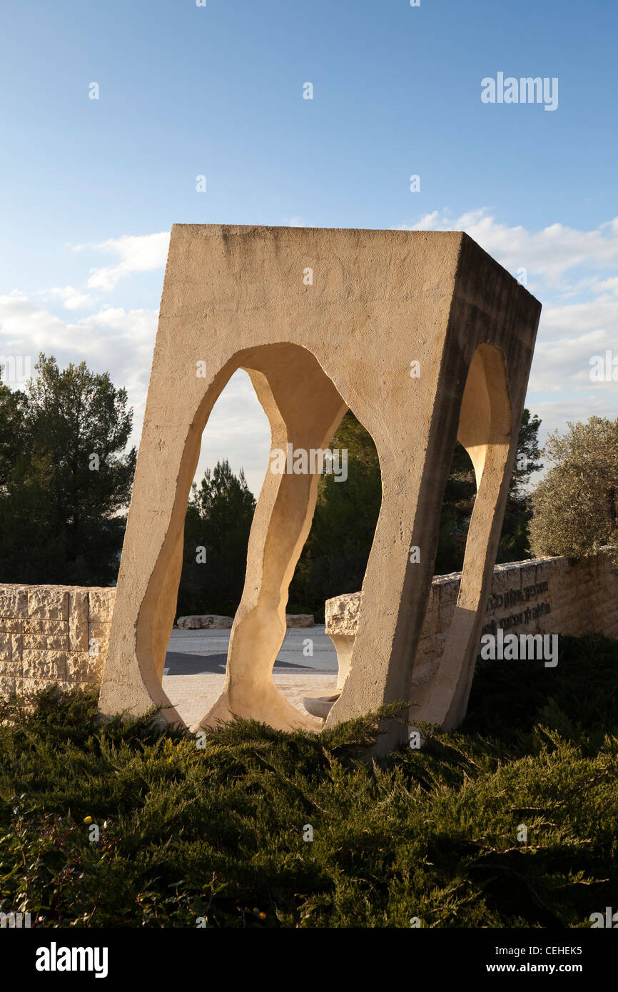 Le Mont Herzl à Jérusalem, lieu de mémoire Banque D'Images