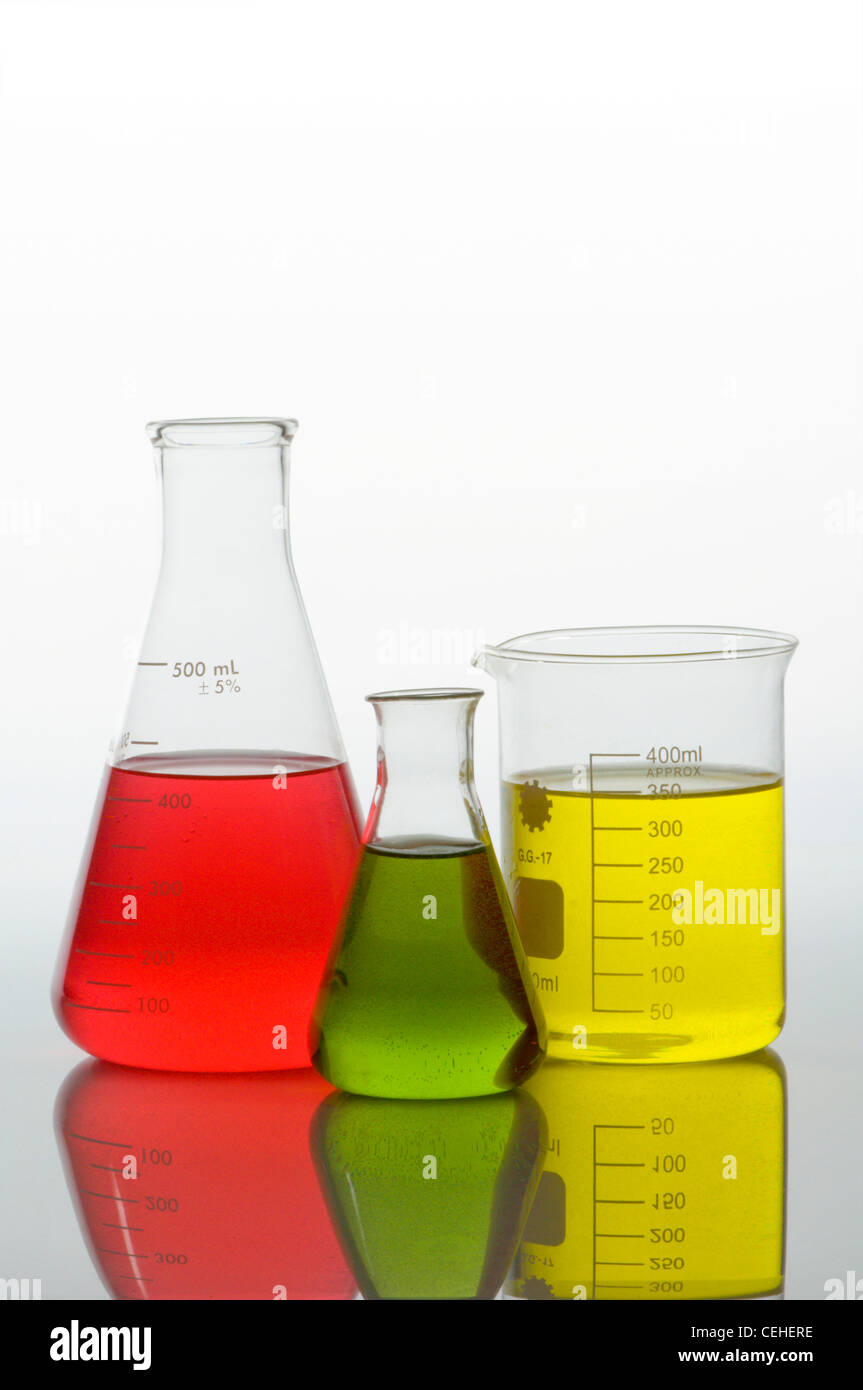 Le verre de laboratoire science lab Banque D'Images