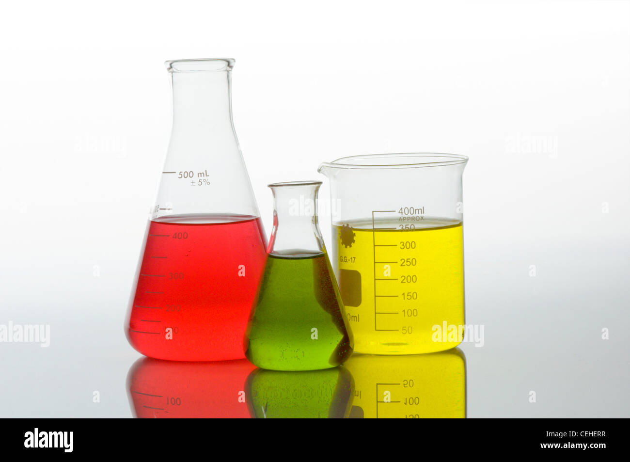 Le verre de laboratoire science lab Banque D'Images