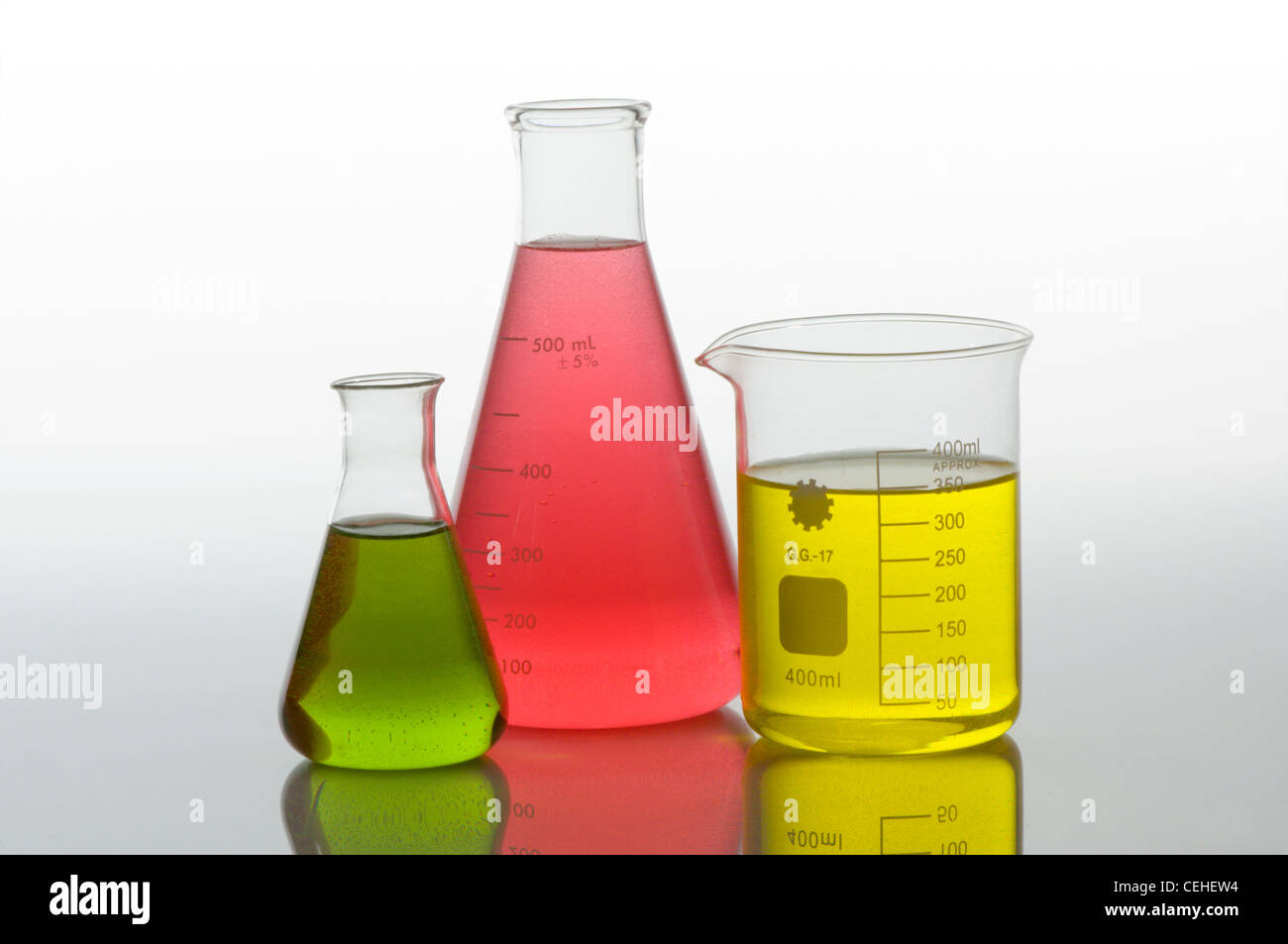 Le verre de laboratoire science lab Banque D'Images