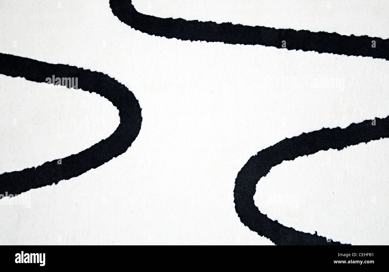 Motif en noir et blanc de tapis. Banque D'Images
