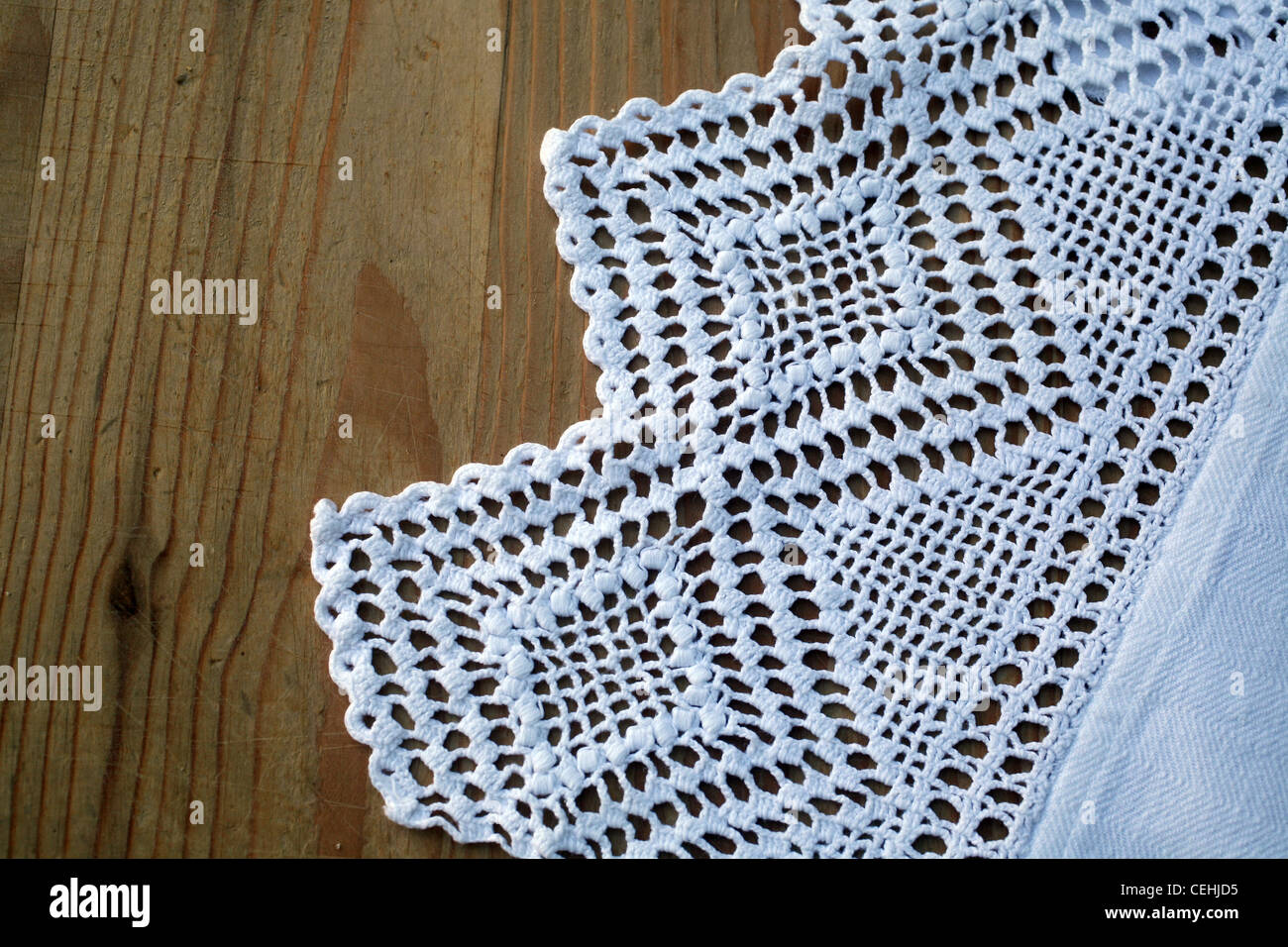 Détail de nappe au crochet Banque D'Images