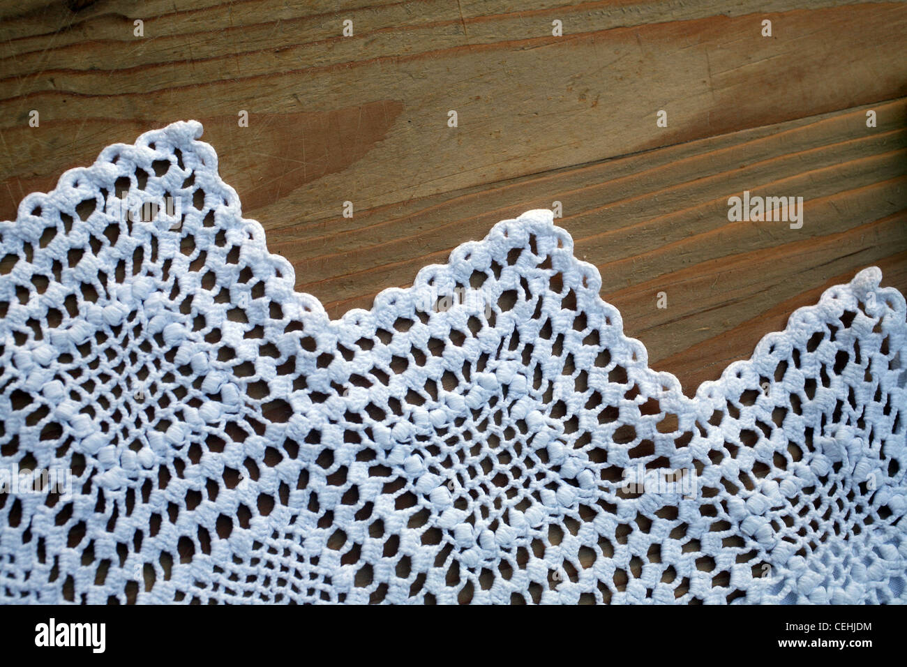Détail de nappe au crochet Banque D'Images