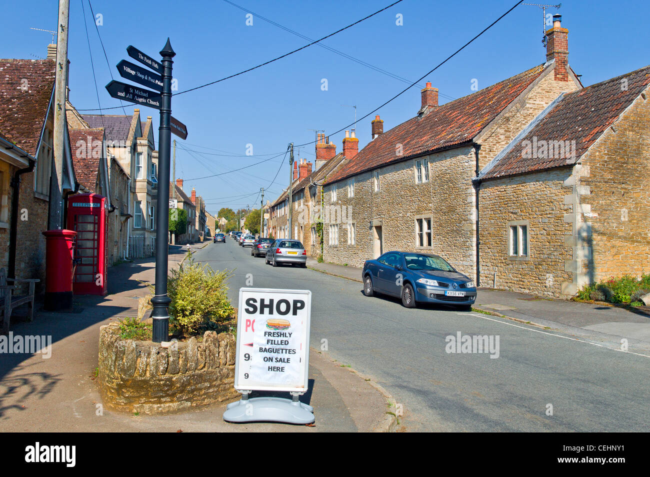 Village de Kington St Michael dans le Wiltshire, Royaume-Uni Banque D'Images