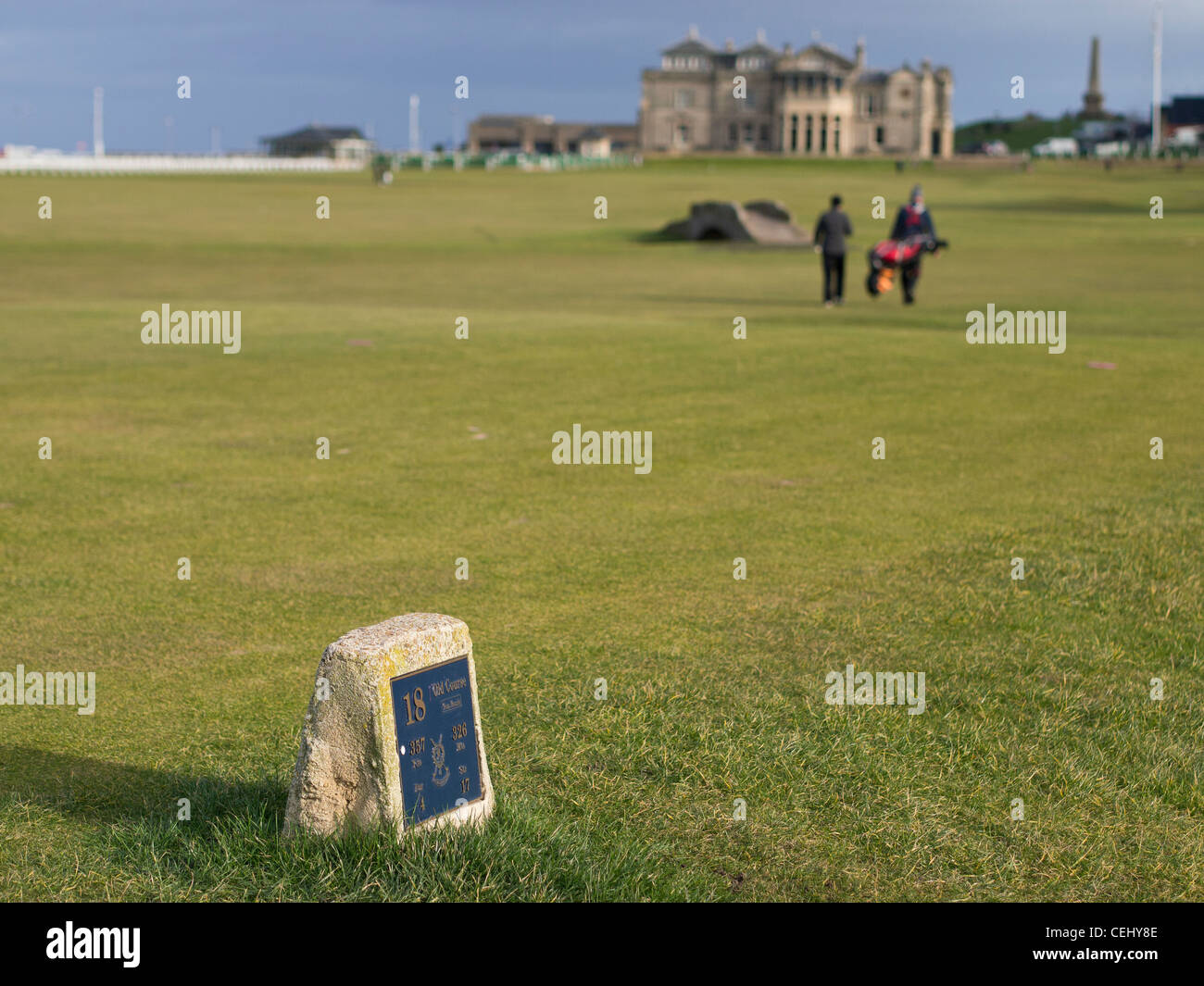 Le 18ème trou du Old Course à St Andrews, Scotland Banque D'Images