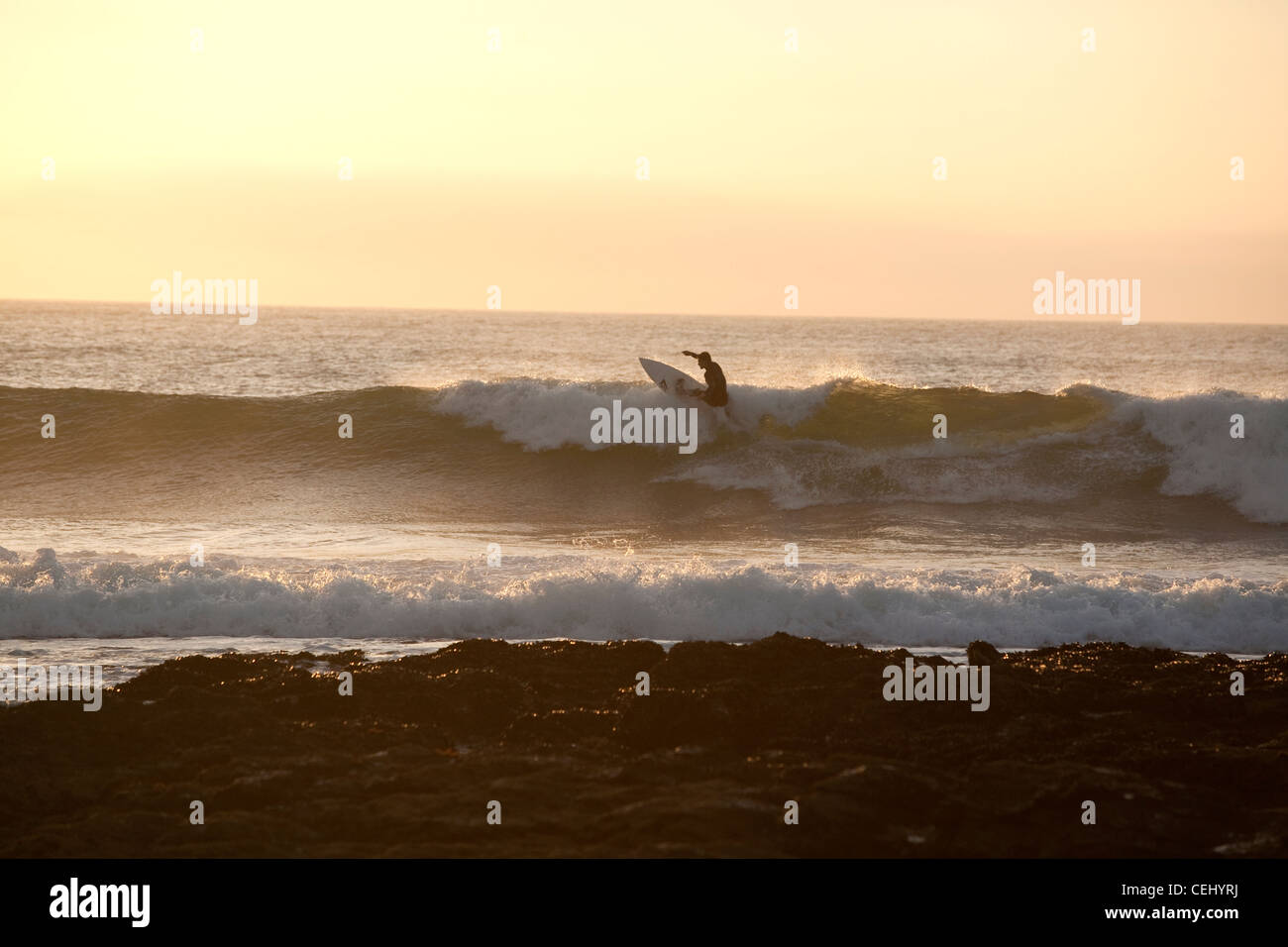 Jeffreys Bay,Surfer,Liège Banque D'Images