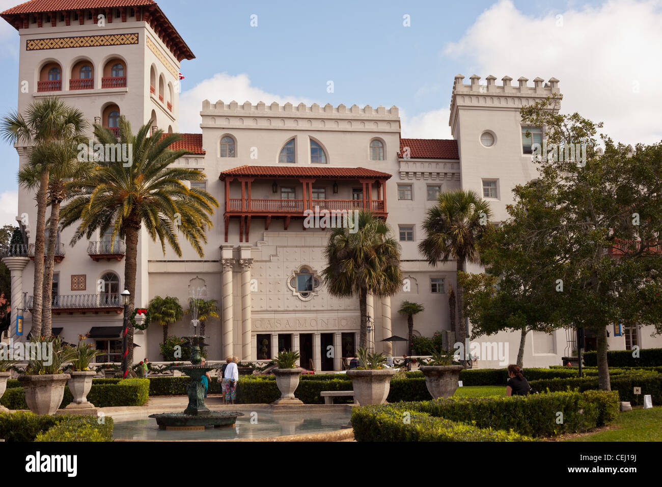 Casa Monica Hotel, St Augustine, Floride, USA. Hôtel de style espagnol dans le centre de la ville Banque D'Images