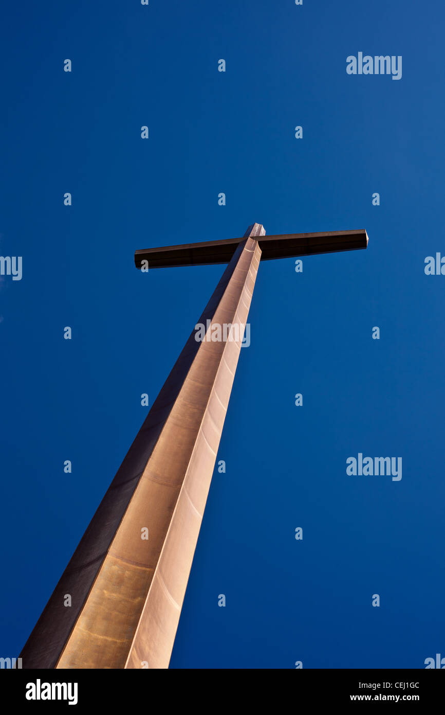 La grande croix de la mission 0f nombre de Dios, prince de la paix, l'église St Augustine, Floride, USA, fontaine de jouvence Banque D'Images