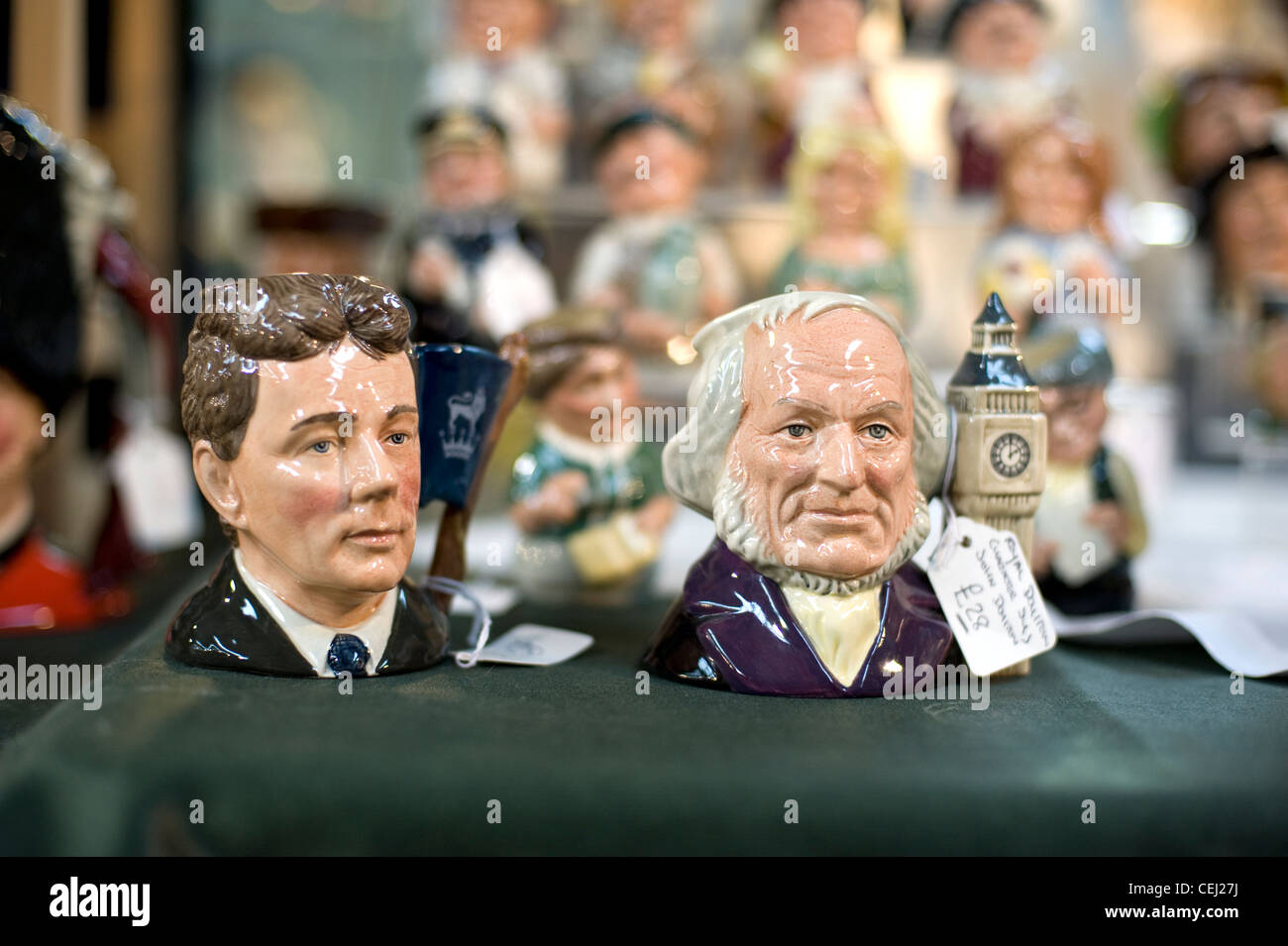 Le président américain à caractère / Face à / Toby à Ardingly, Salon des Antiquaires, Angleterre Banque D'Images