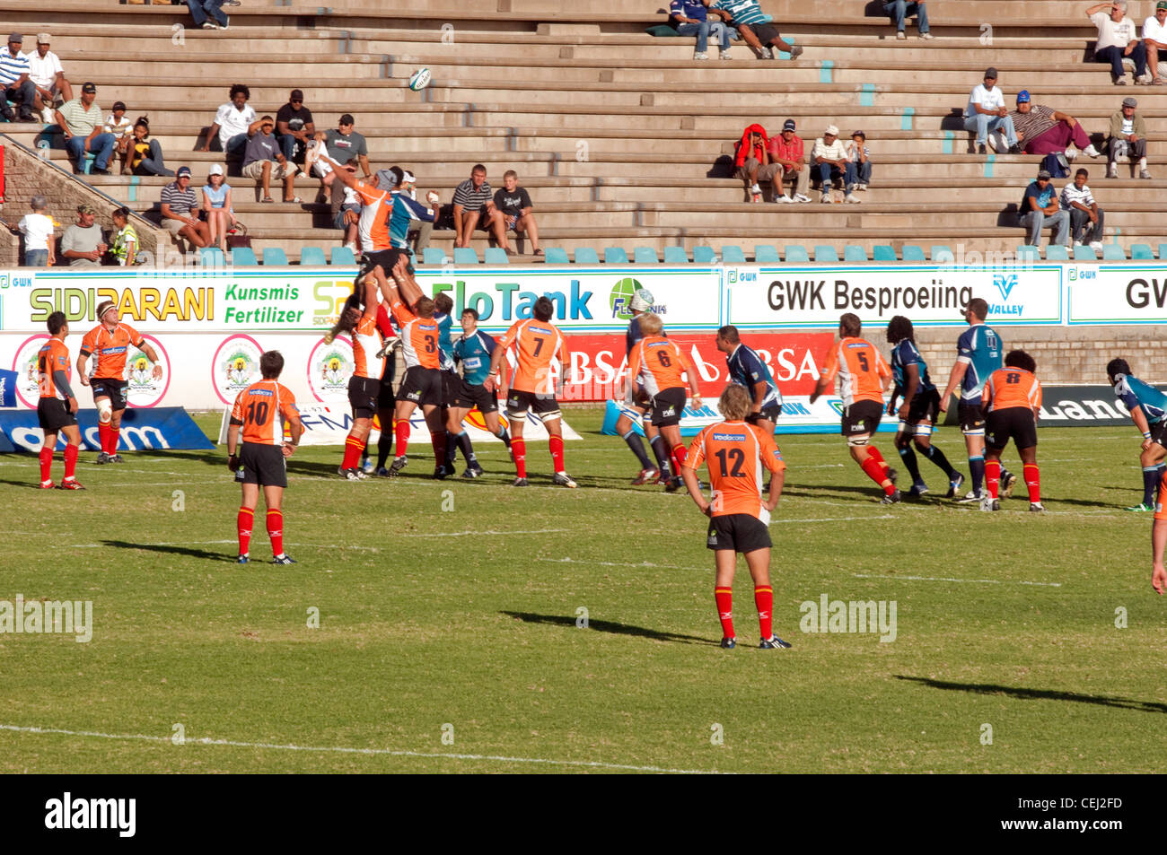 La GWK Park,guépards vs Griquas,match de rugby,Kimberly,Northern Cape Banque D'Images