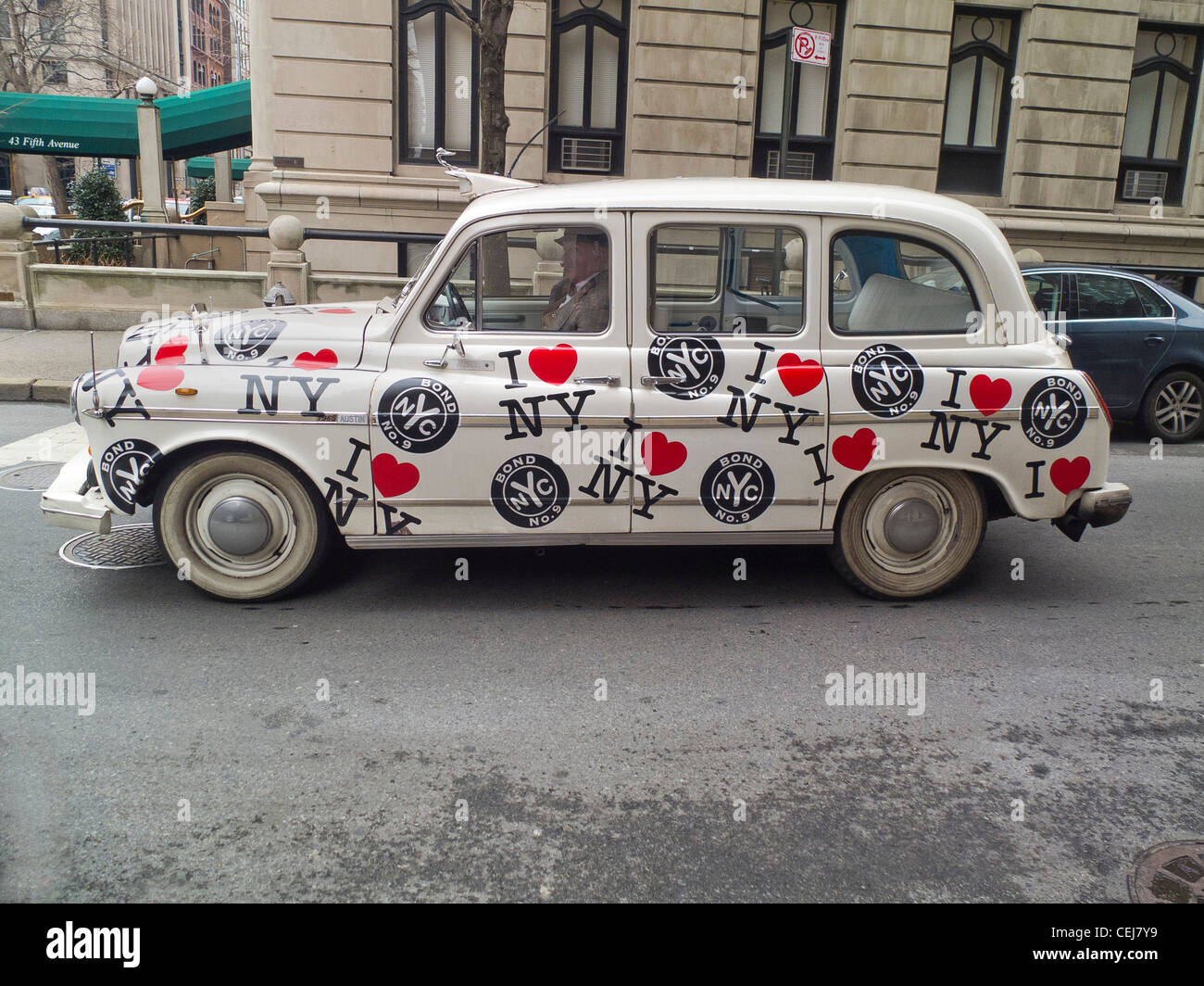 Taxi de Londres à New York City Banque D'Images