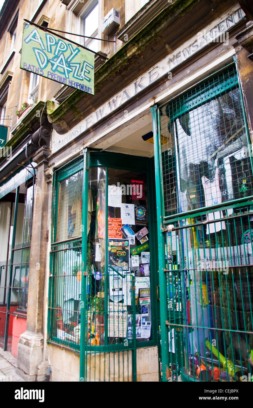 'Appy Daze Baths Premium Hemporium head shop vente d'attirail de drogue Banque D'Images