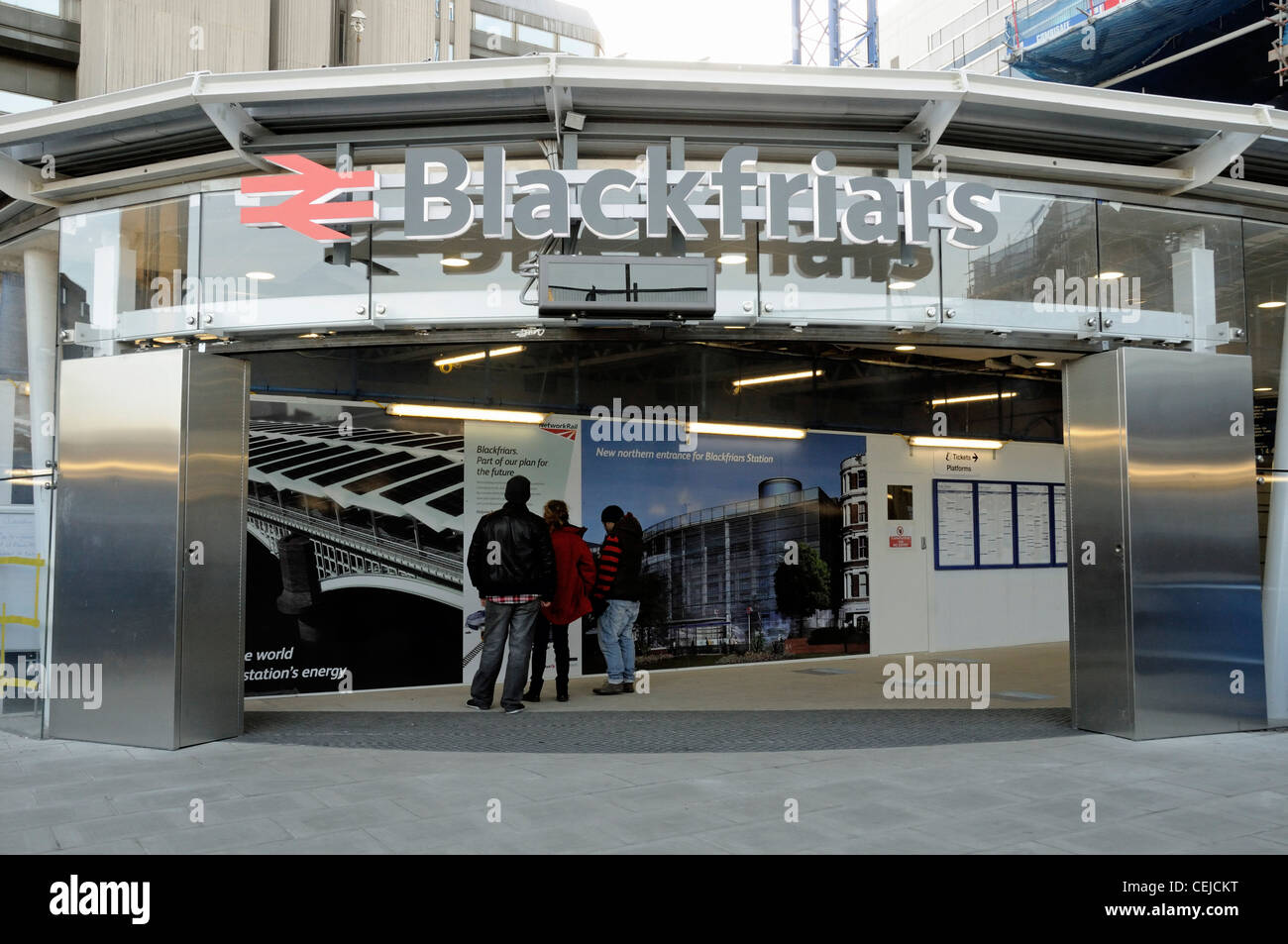 La gare de Blackfriars London England UK Banque D'Images