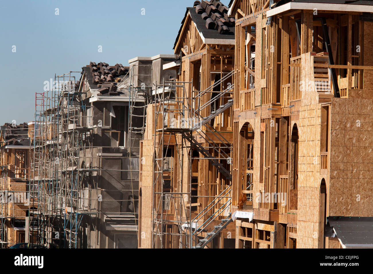 Chula Vista, Californie - Construction de nouvelles maisons de location de luxe dans la communauté Otay Ranch. Banque D'Images