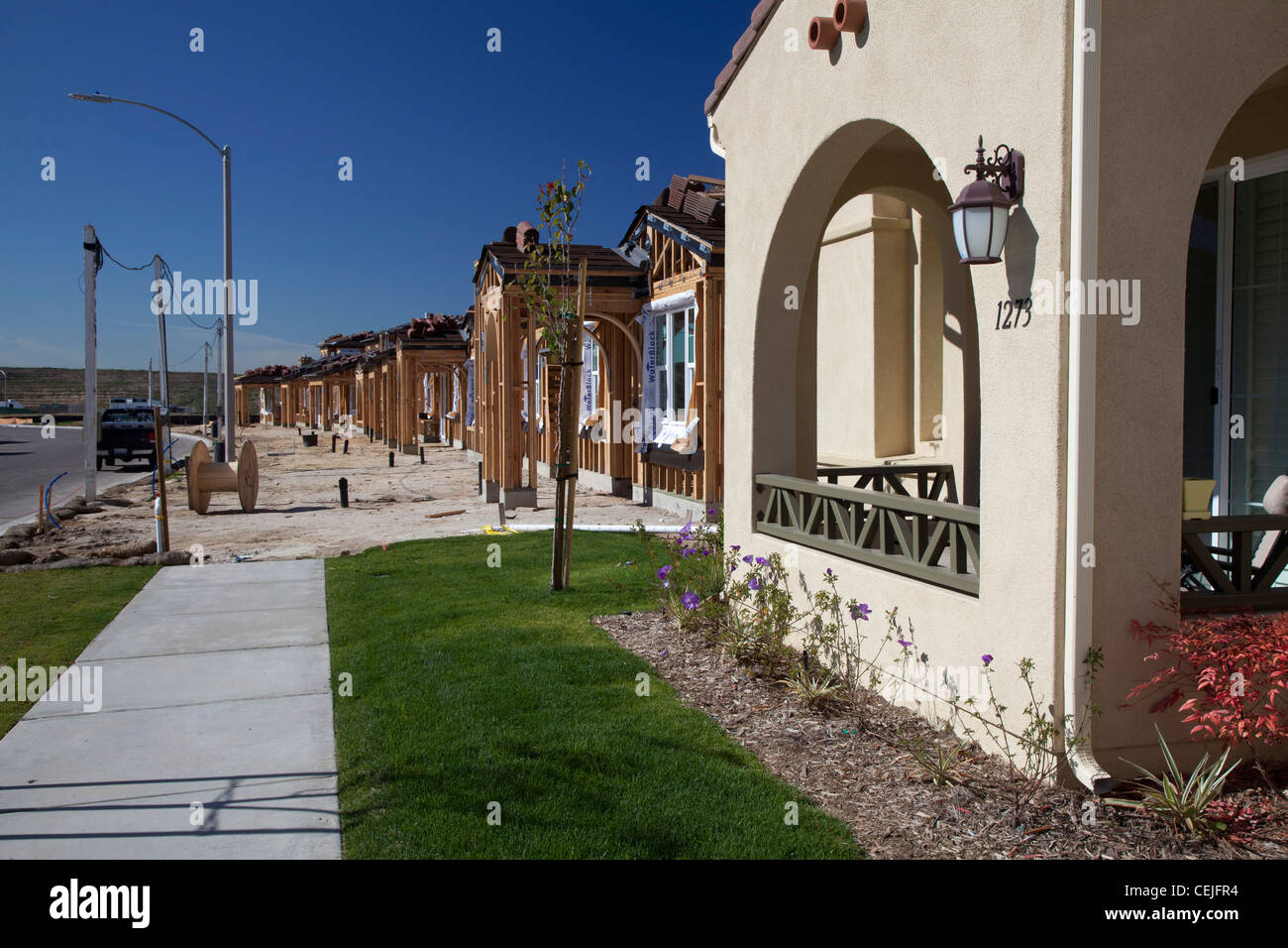 Chula Vista, Californie - la construction de nouvelles habitations dans la communauté Otay Ranch. Banque D'Images