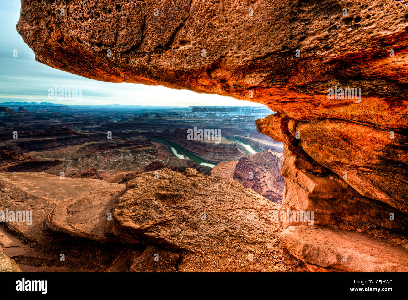 Dead Horse Point State Park est situé entre les Parcs Nationaux de Canyonlands et Arches dans l'Utah. Banque D'Images