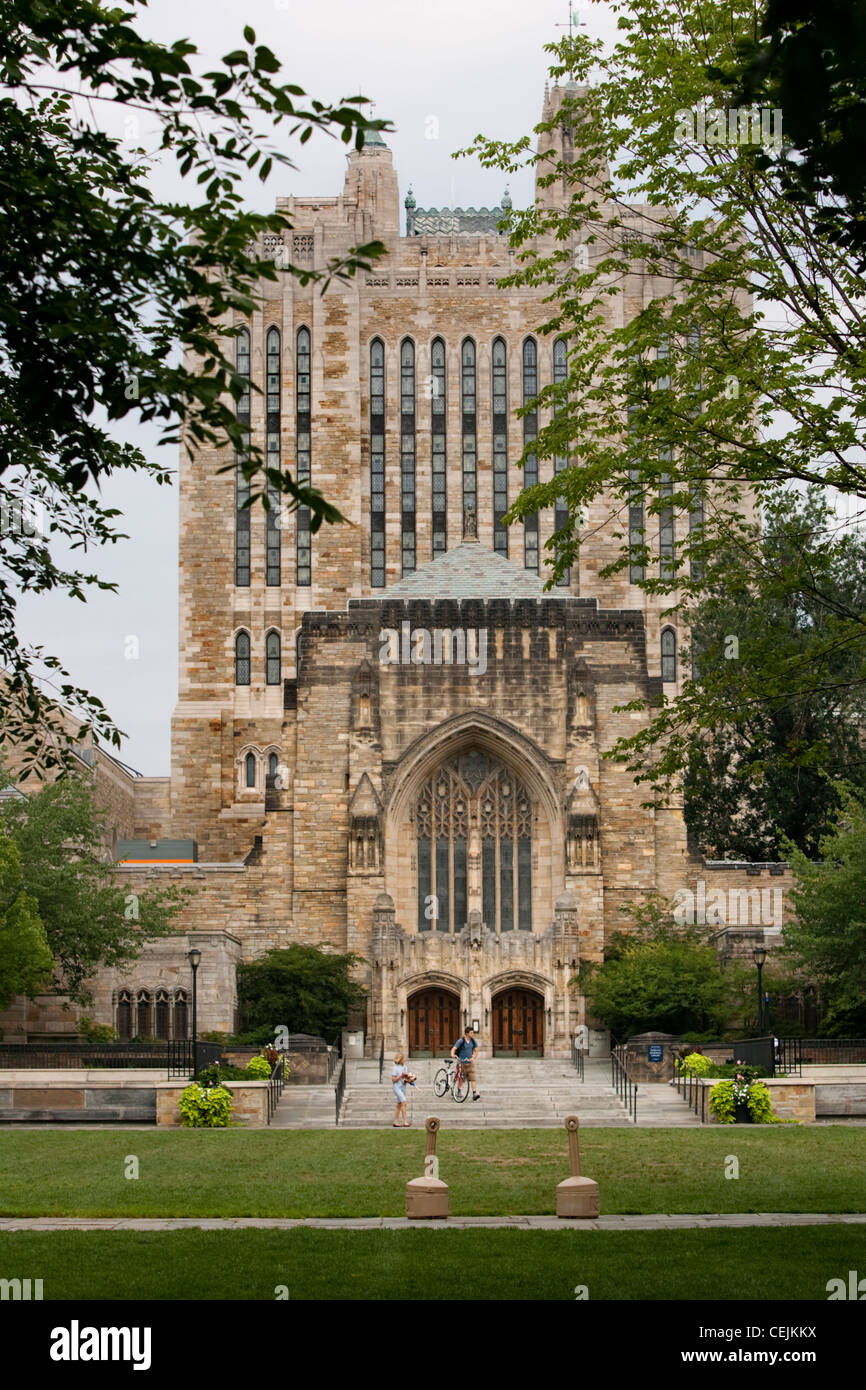Sterling Memorial Library à l'université de Yale. Banque D'Images