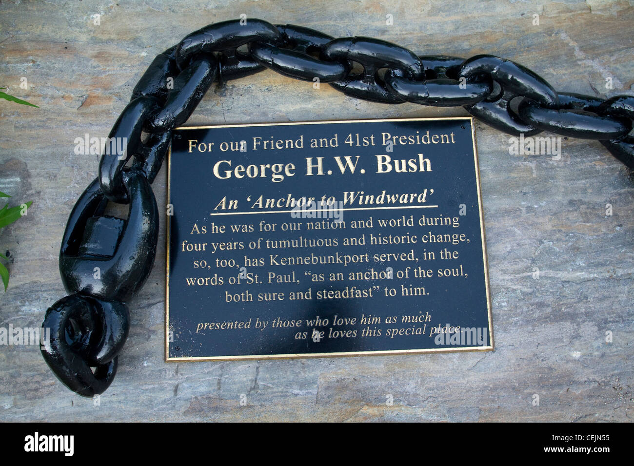 L'ancien président George H W Bush's home à Kennebunkport, Maine. Banque D'Images