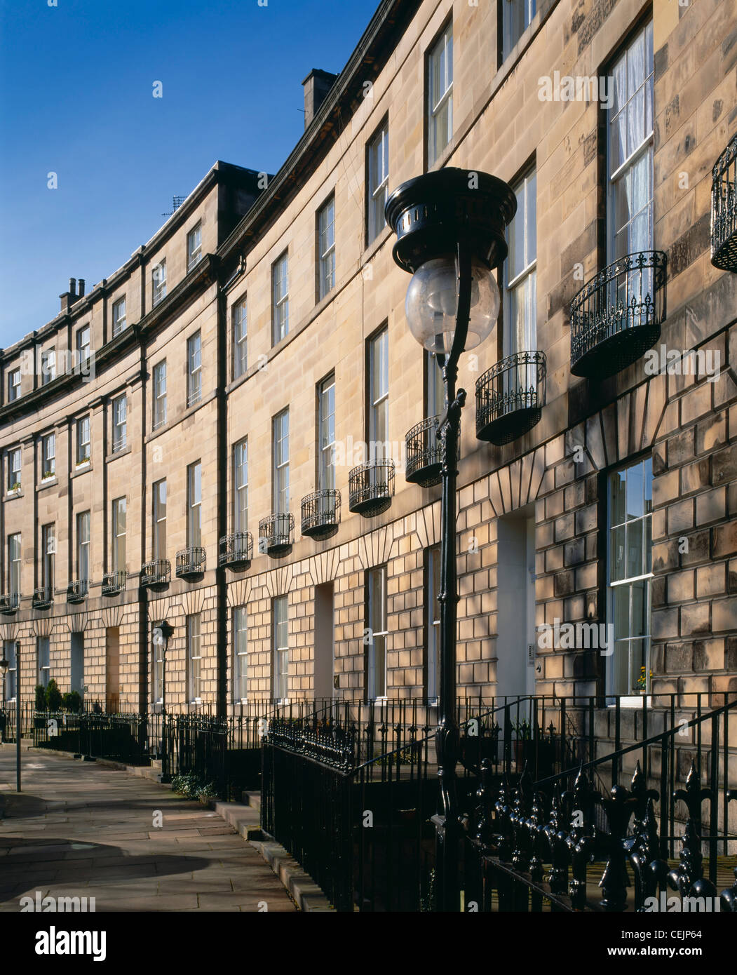 L'architecture néo-classique dans la nouvelle ville d'Édimbourg. Cirque Royal, Édimbourg, Écosse, Royaume-Uni. A l'architecte William Playfair. Banque D'Images