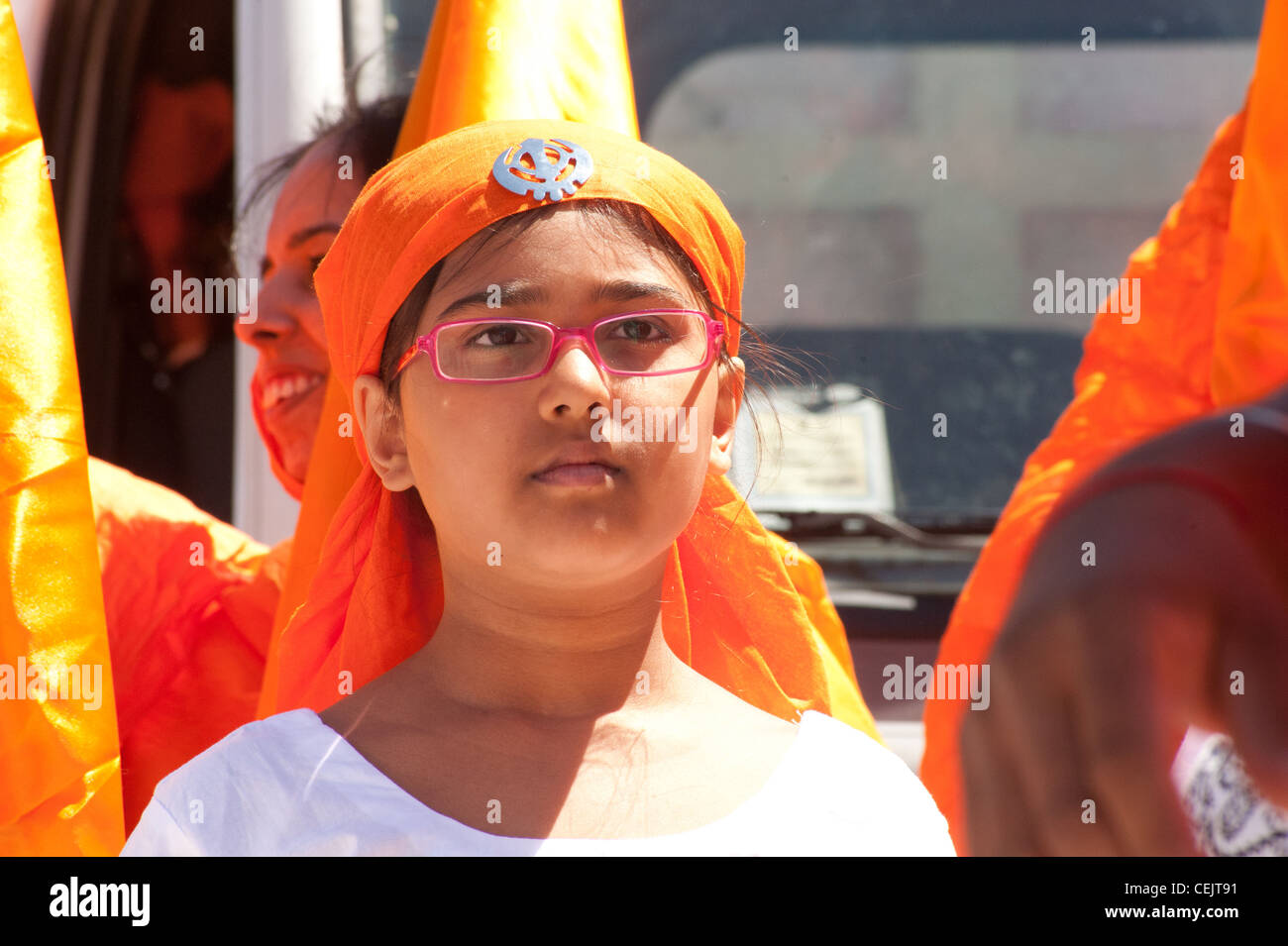 Les personnes malades Baisakhi fête à Lecce, Italie, juin 2011 Banque D'Images