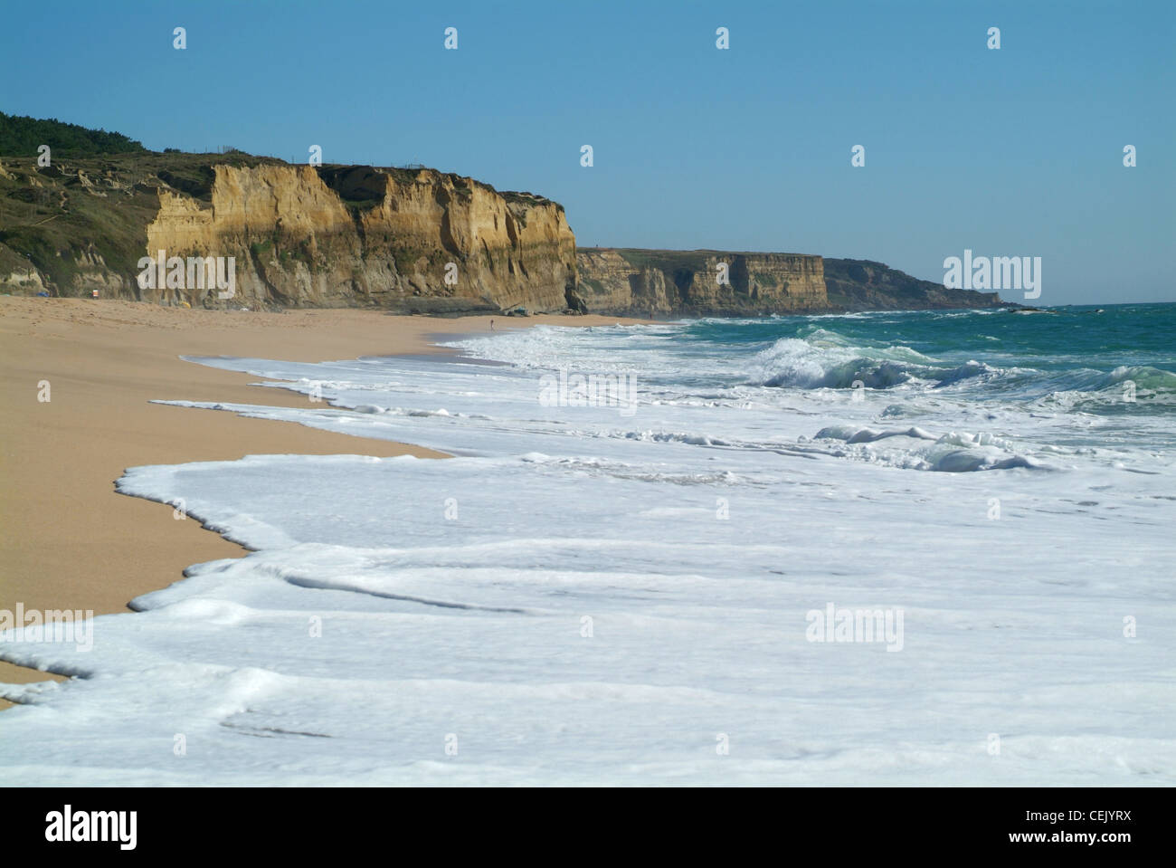 La Plage De Meco Costa Da Caparica Lisbonne Portugal Banque