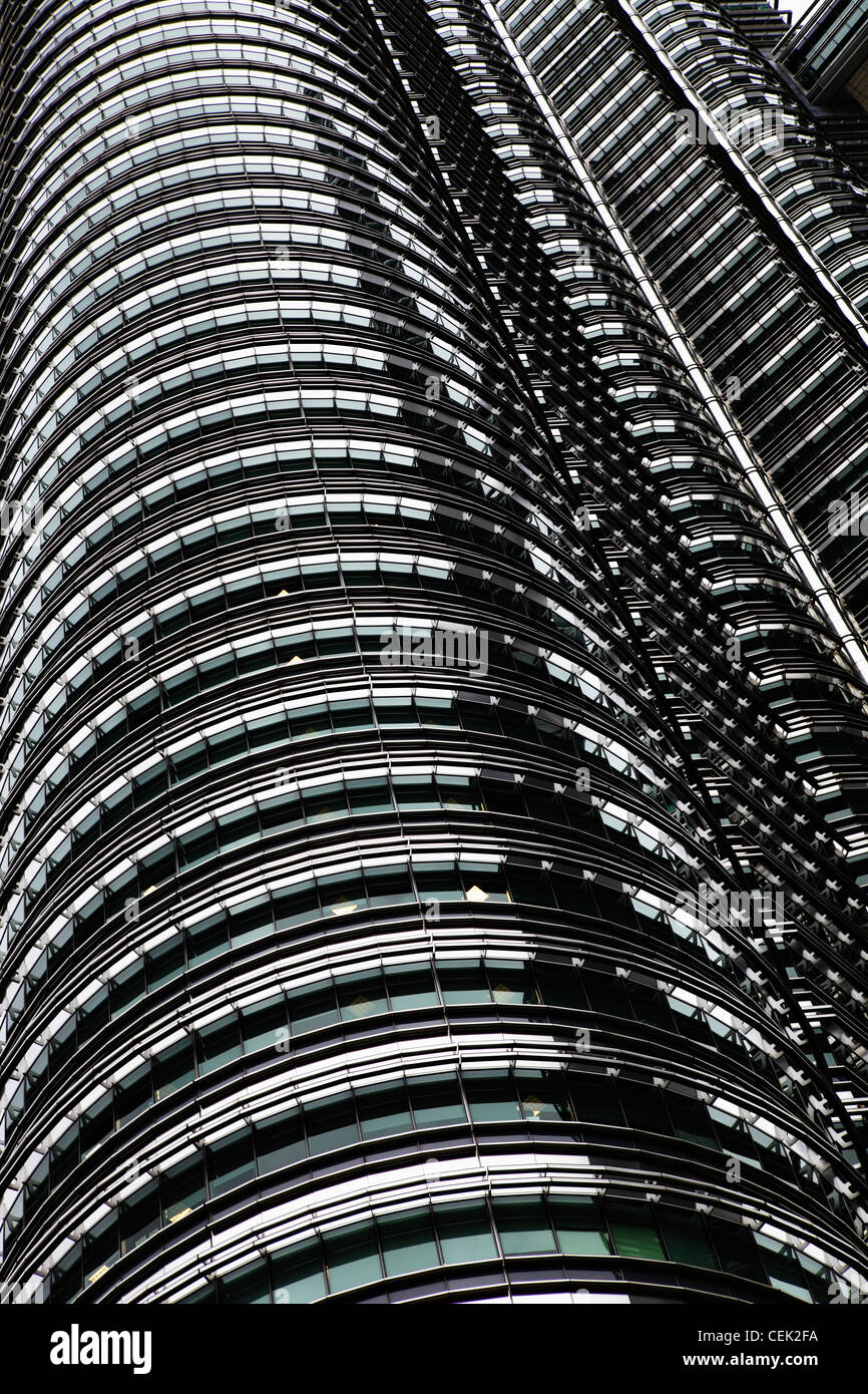 Detail shot of les tours jumelles Petronas, à Kuala Lumper, Malaisie Banque D'Images