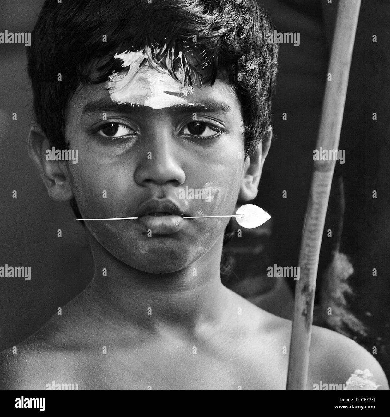 Portrait - le festival hindou de thaipusam cavadee Banque D'Images