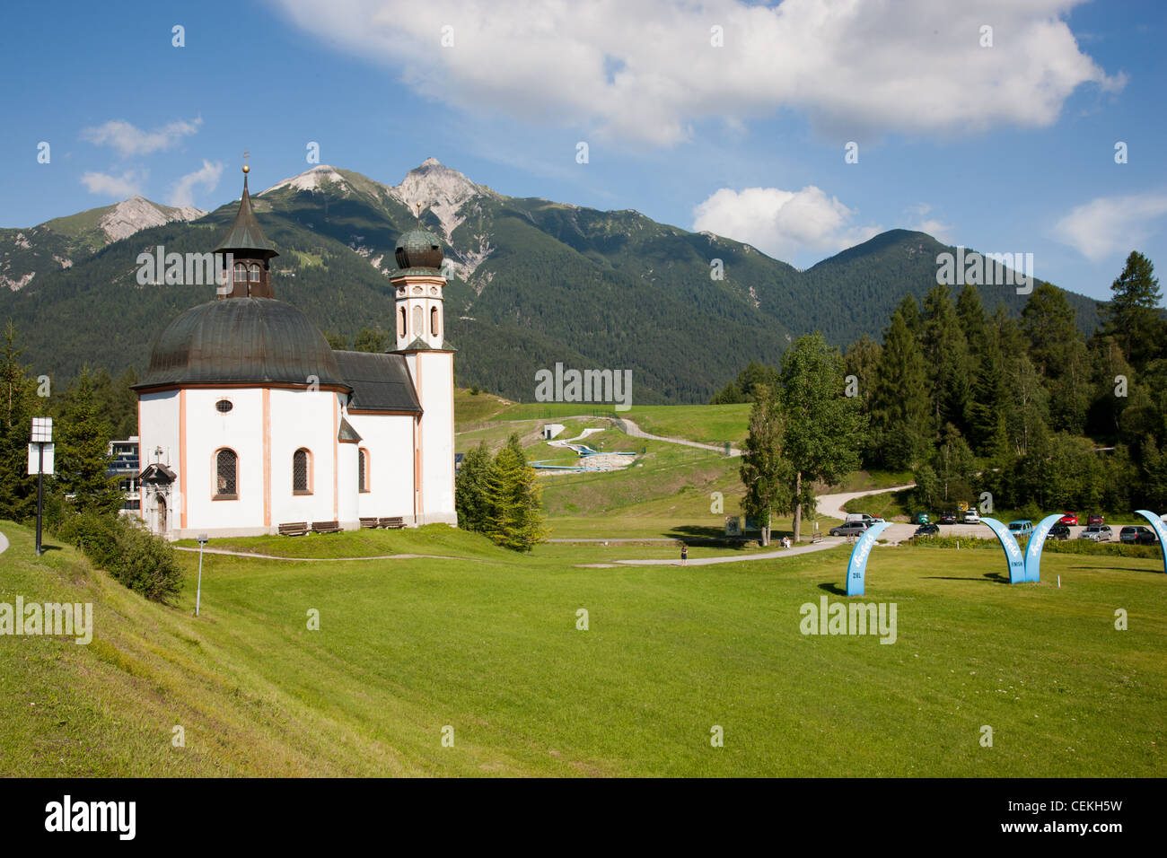 Autriche, Tyrol, de montagnes, de la nature et du Paysage urbain Banque D'Images