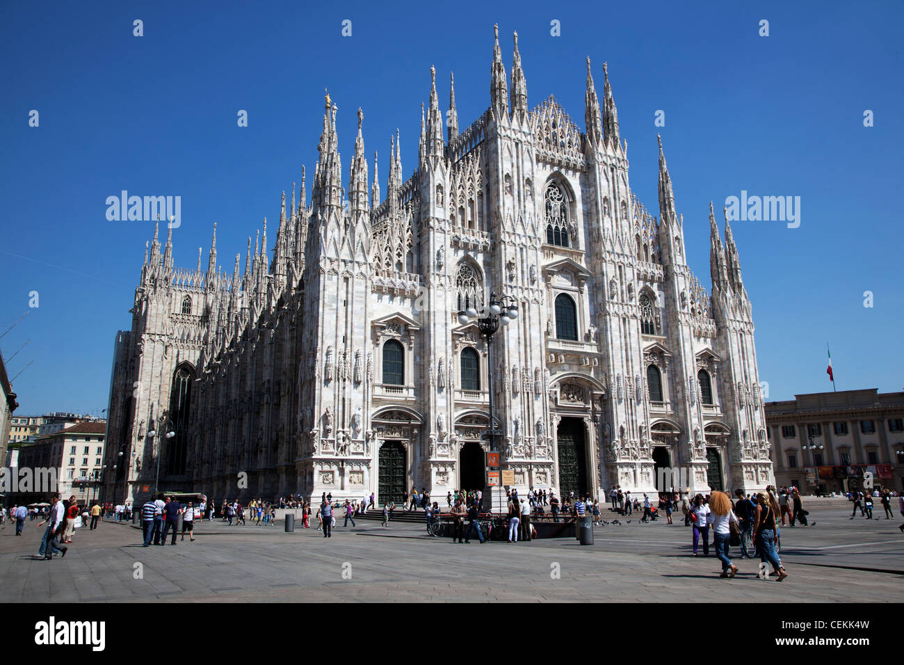 Italie, Milan, la cathédrale de Milan, façade Banque D'Images