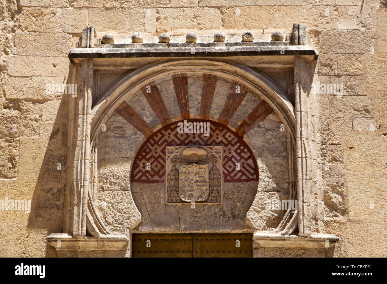 Espagne, Andalousie, Cordoue, La Cathédrale-Mosquée de Cordoue, Saint Miguel Portal (Puerta de San Miguel) Banque D'Images