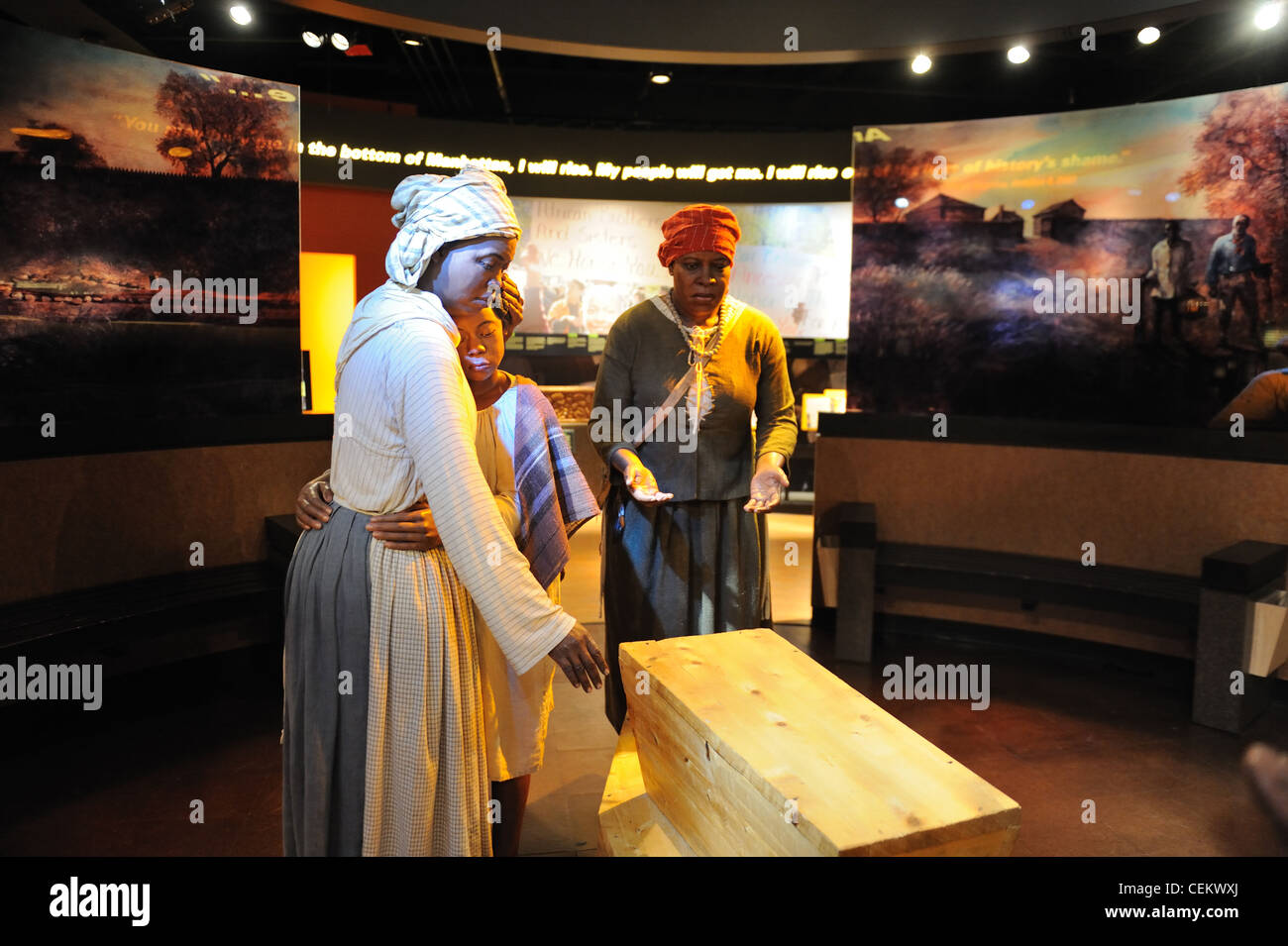 L'African Burial Ground National Monument dans le Lower Manhattan possède un musée montrant comment les esclaves africains ont enterré leurs morts. Banque D'Images