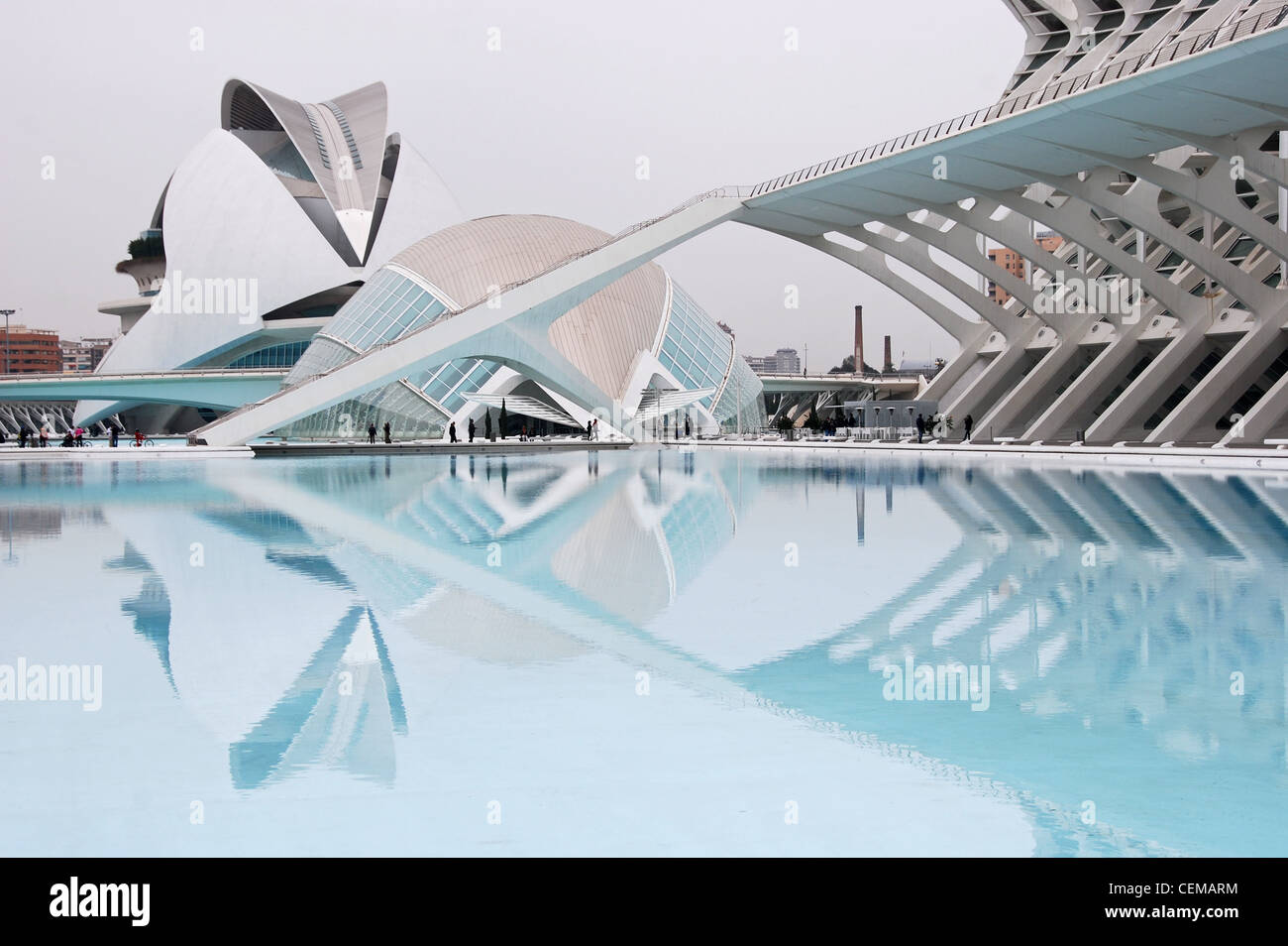 Cité des Arts et des sciences conçu par Calatrava, Valencia, Espagne, Europe Banque D'Images