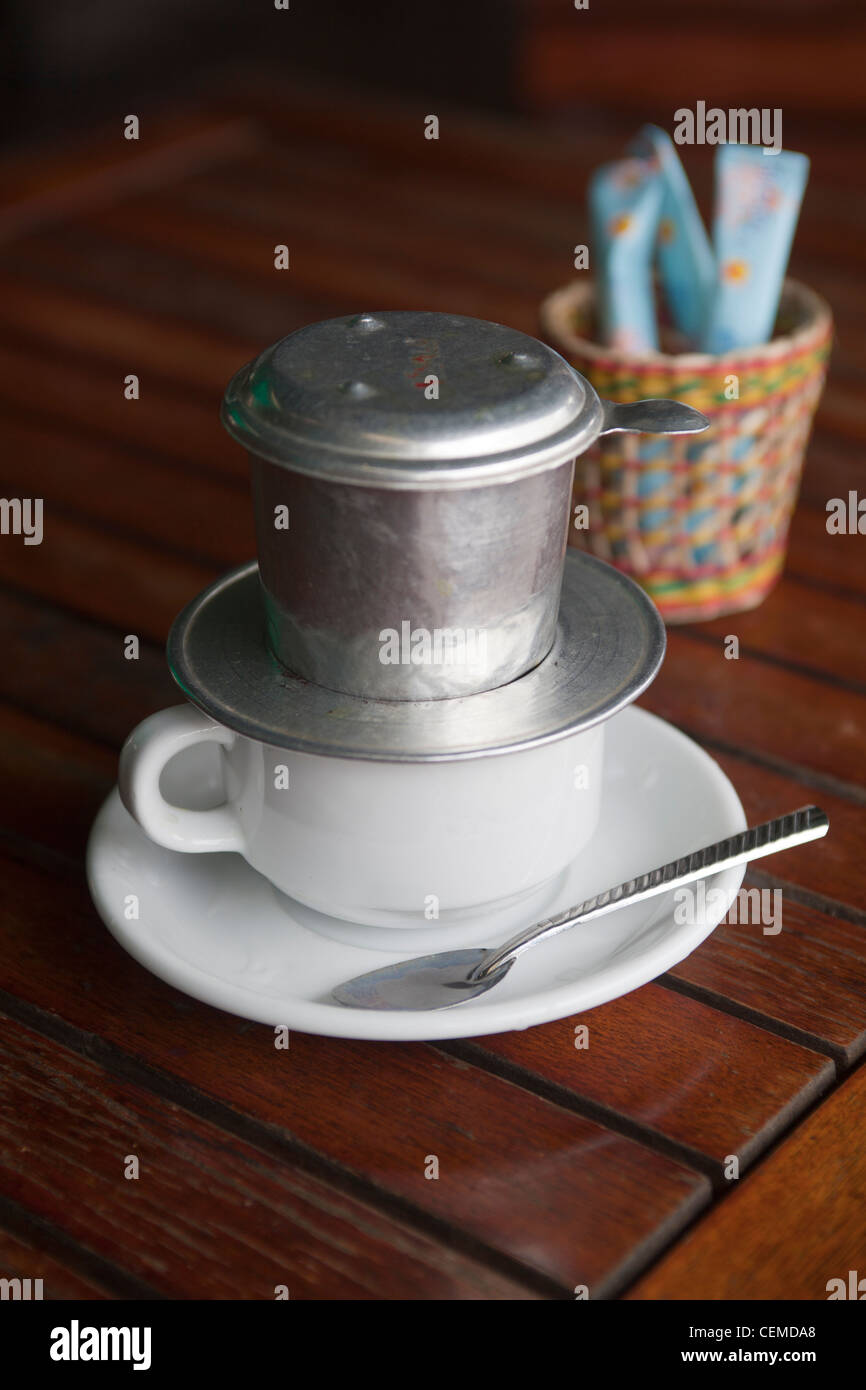 Café vietnamien à Dalat Vietnam Banque D'Images