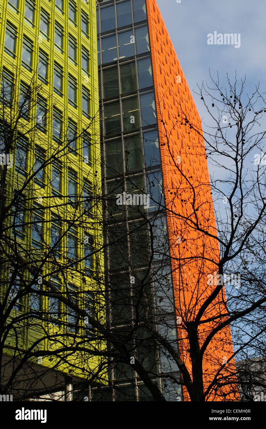 Nouveau et de l'architecture moderne dans la ville de Londres, UK Banque D'Images