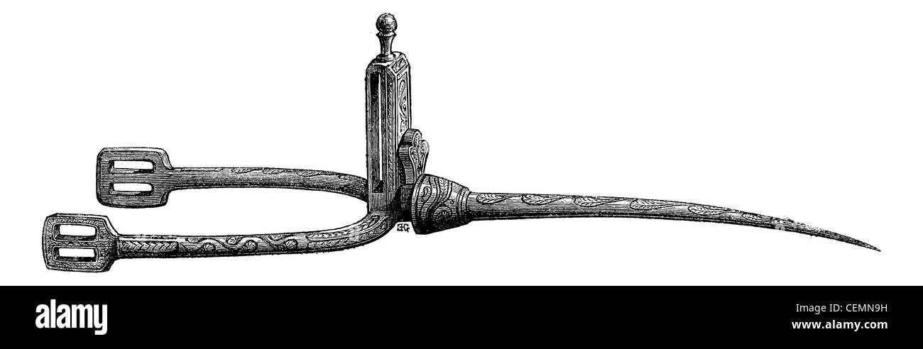 1 ANCIEN ÉPERON DE CHEVAL EN LAITON - ACCESSOIRE COLLECTION