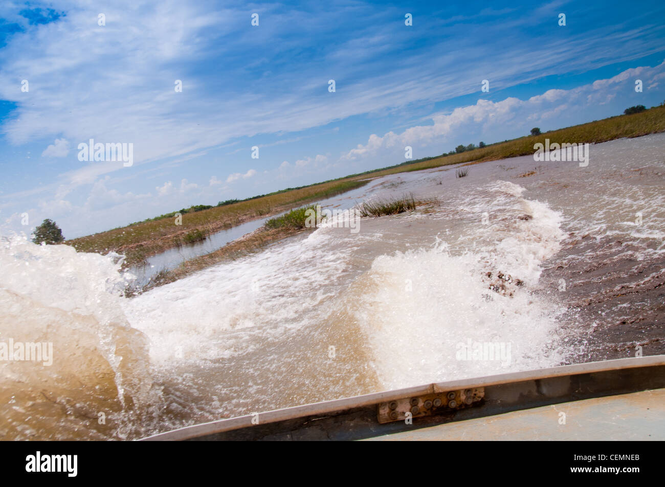 Airboat dans les marais dans le parc national des Everglades Banque D'Images Airboat dans les marais dans le parc national des Everglades Banque D'Images