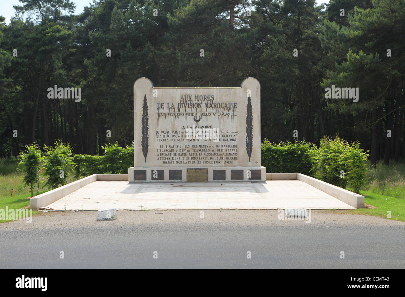 Monument aux soldats marocains français à la crête de Vimy en 1915 Banque D'Images