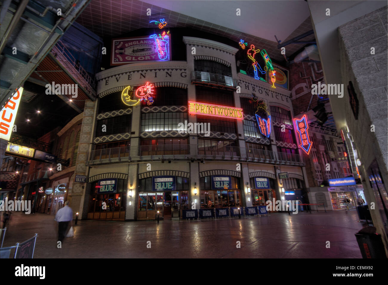 Complexe de divertissement Printworks, Manchester, Angleterre, Royaume-Uni ville intérieur Banque D'Images