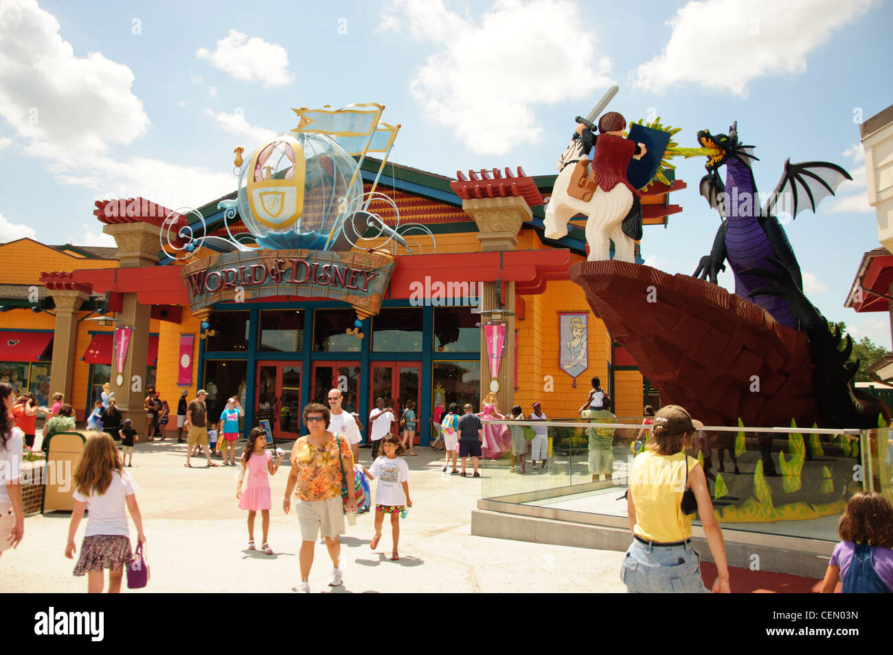 Les parcs de Walt Disney World Resort Downtown Disney lego shop Banque D'Images