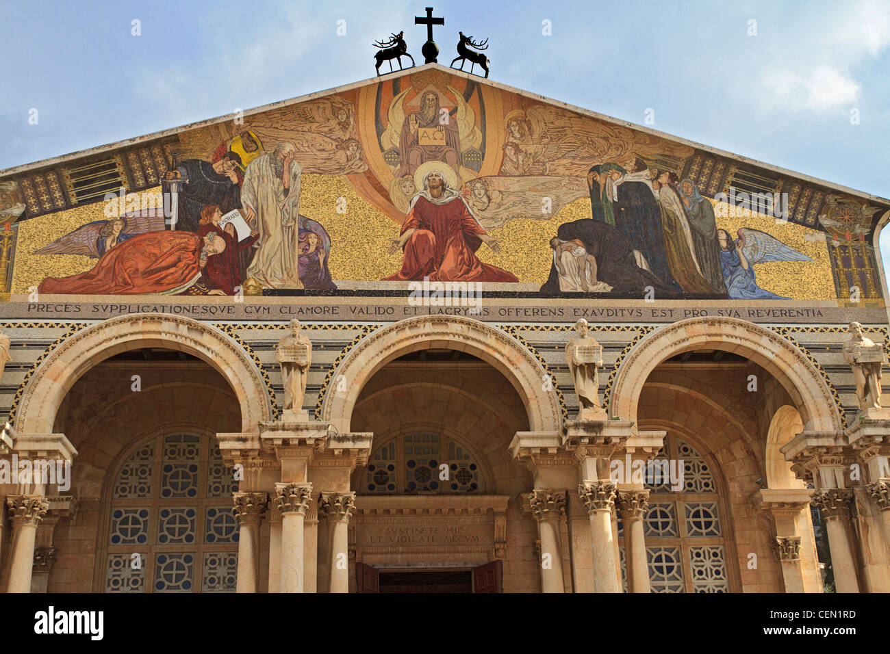 Eglise de toutes les nations, l'église catholique romaine sur le Mont des Oliviers, Jérusalem Banque D'Images