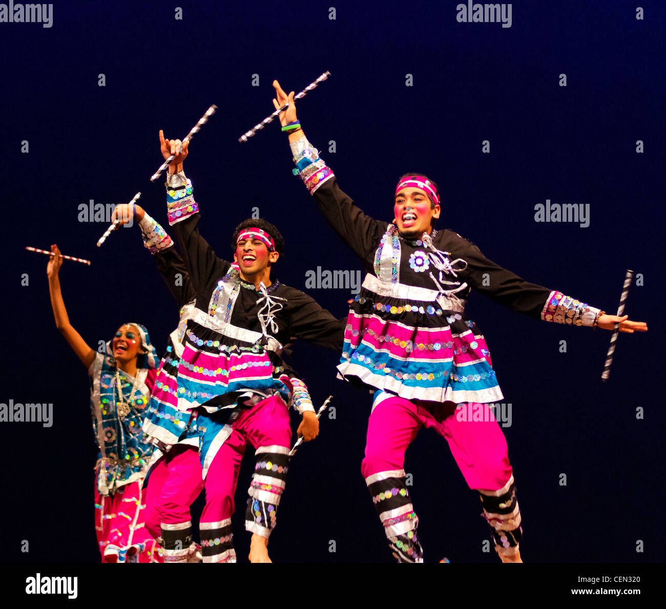 Raas garba competetion ; Indiana University Bloomington, Février 2012 Banque D'Images