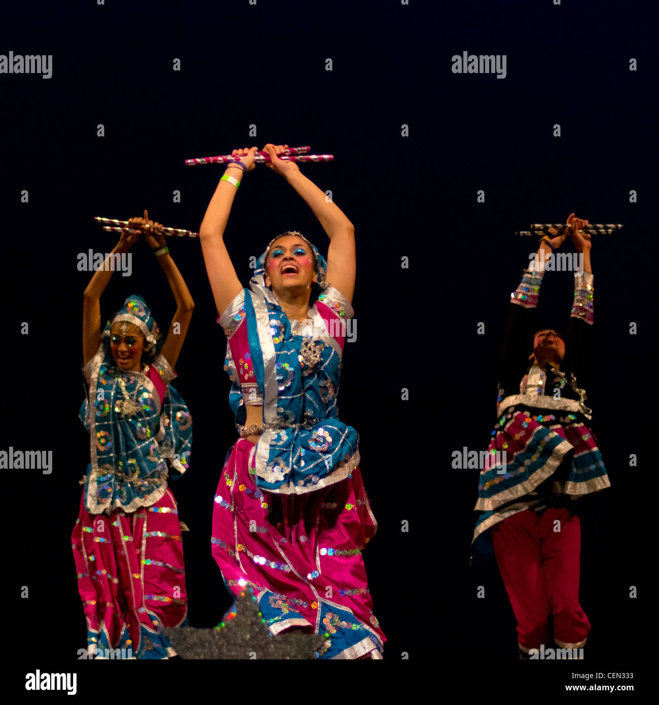 Raas garba competetion ; Indiana University Bloomington, Février 2012 Banque D'Images