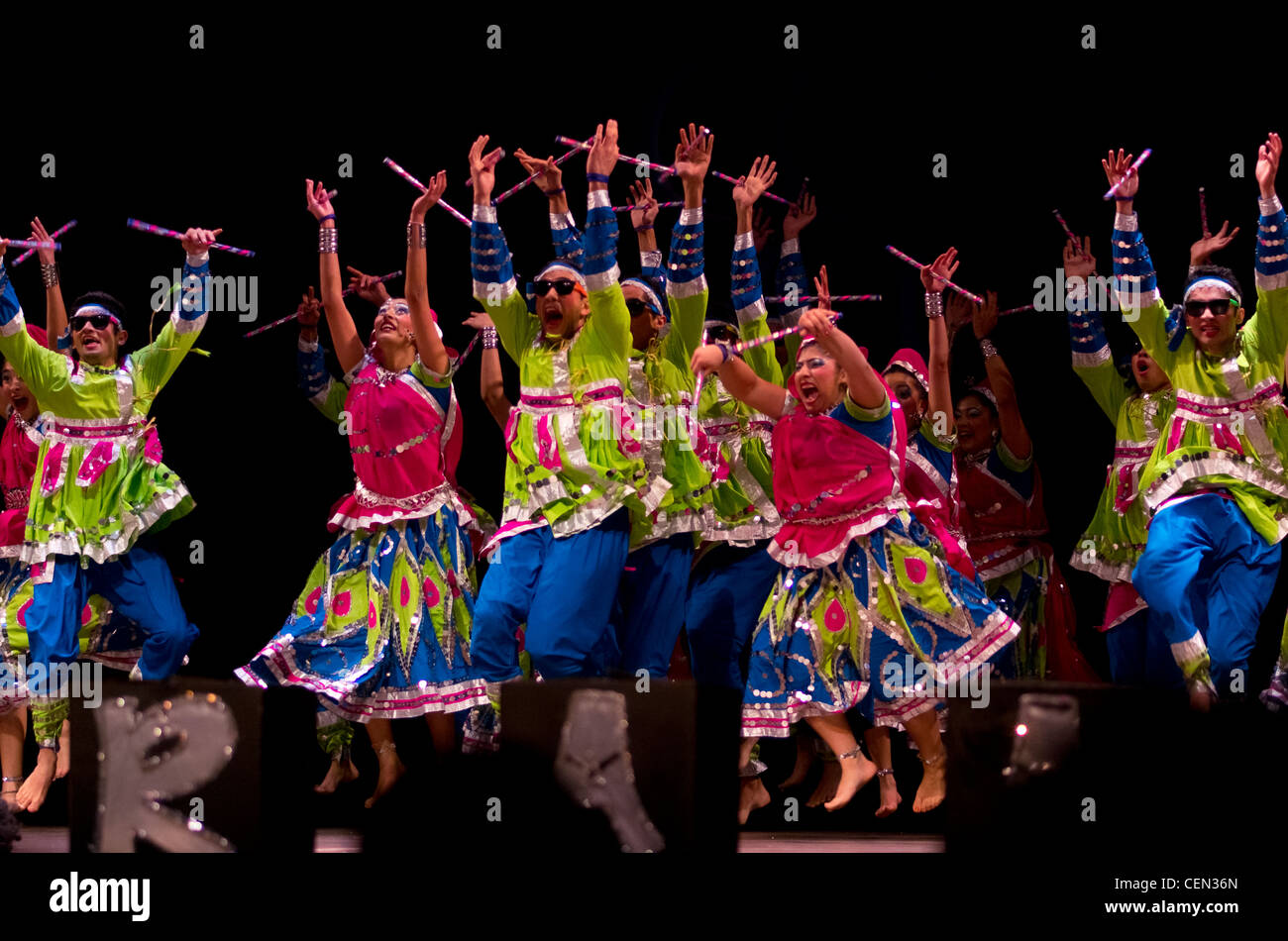 Raas garba competetion ; Indiana University Bloomington, Février 2012 Banque D'Images