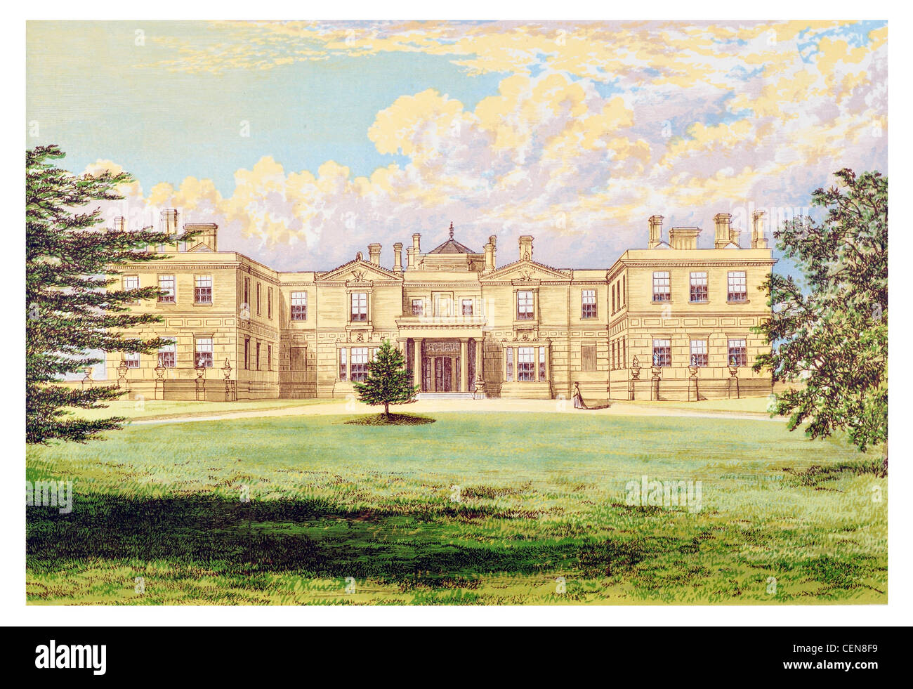 Swithland Hall Country House Leicestershire Pennethorne James Earl de Lanesborough bâtiment classé Grade II Banque D'Images