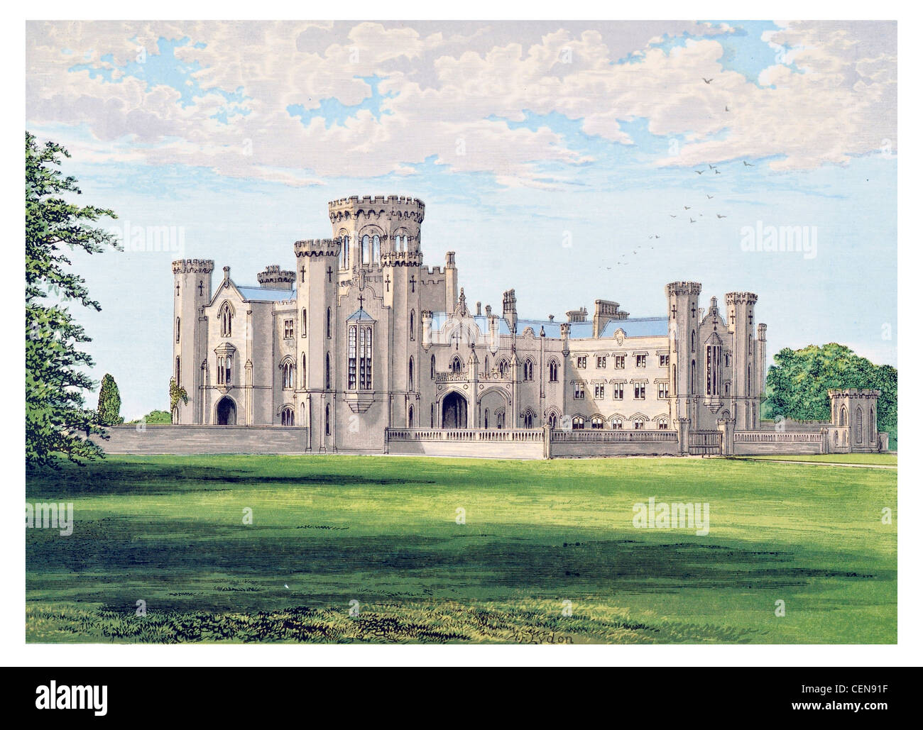 Studley Castle country house hotel Warwickshire Angleterre bâtiment classé Grade II, de style néo-gothique britannique Samuel Beazley Banque D'Images