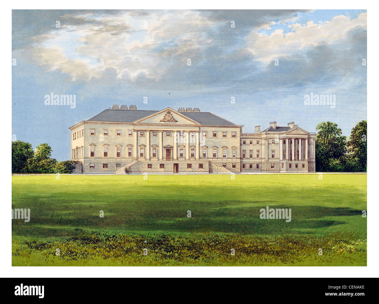 Nostell Priory house palladienne Yorkshire Angleterre Parkland Park Lawn UK Banque D'Images