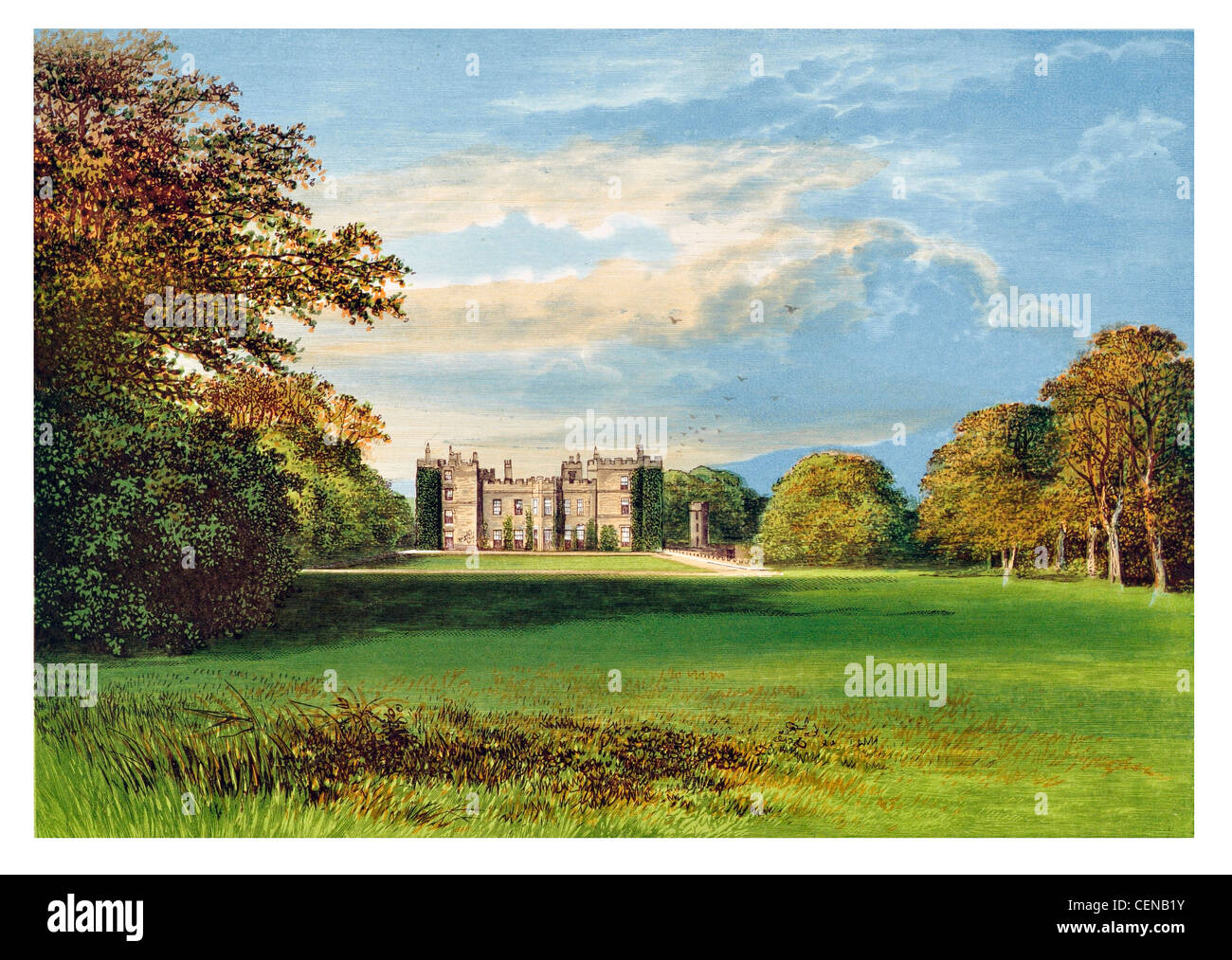 Château de chillingham Northumberland Angleterre médiévale bâtiment classé Parc Parc Sir Jeffry Wyattville UK paysagers Banque D'Images
