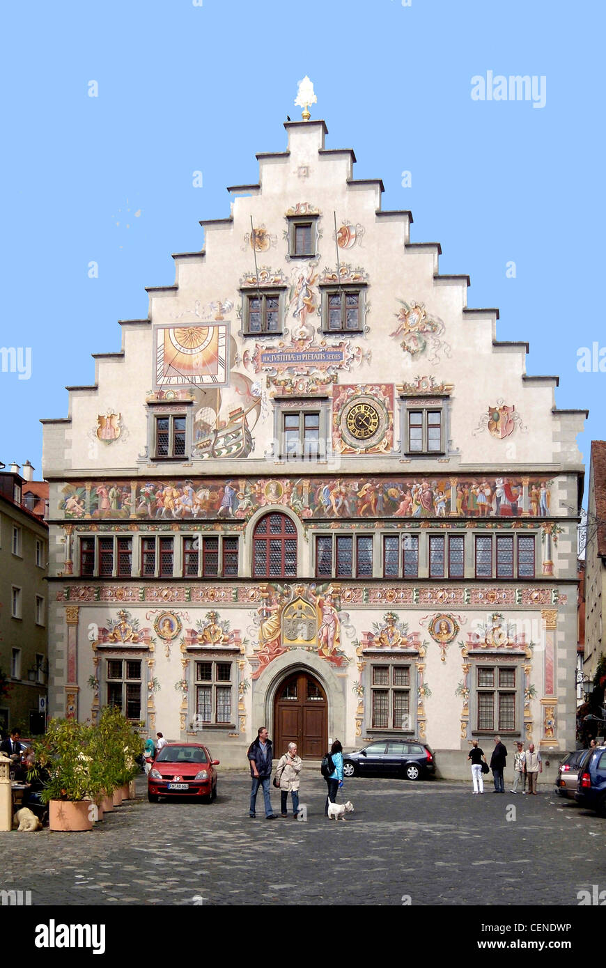 L'ancien hôtel de ville de Lindau, sur le lac de Constance. Banque D'Images